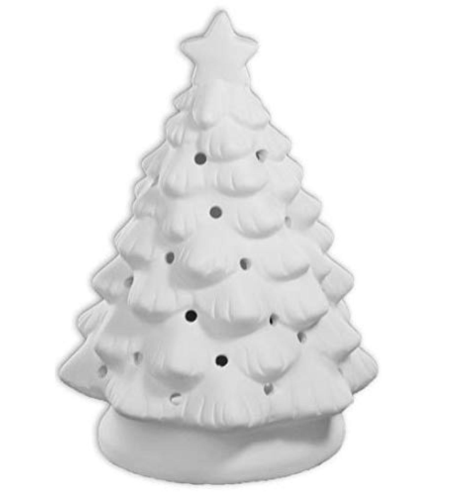 Traditional Christmas Tree Votive Holder - Paint Your Own Ceramic Keepsake