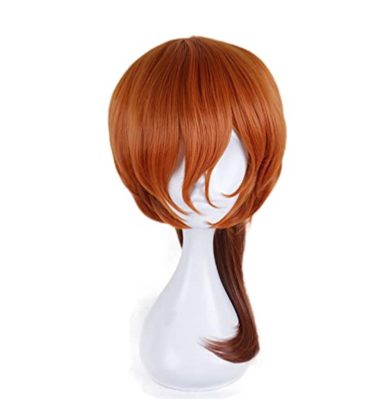 WHBHD Anime Coer Wig - Bungo Stray Dogs Chuuya Nakahara Cosplay Wig | Color Gradient Short Ponytail & Heat-Resistant Hair - Perfect for Costume & Gaming - Buy Online on GoSupps.com