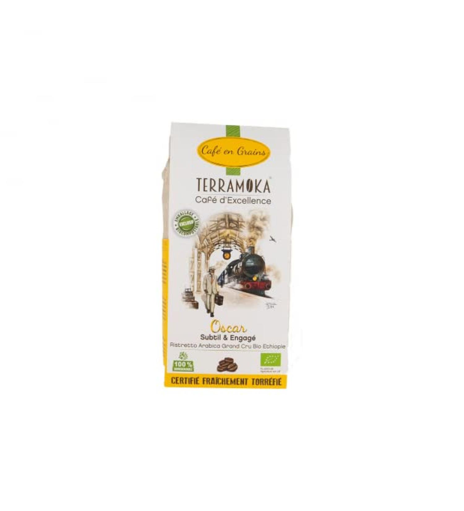 TERRAMOKA Coffee Range Oscar Ristretto Arabica Grand Cru Ethiopia Organic Beans 200g