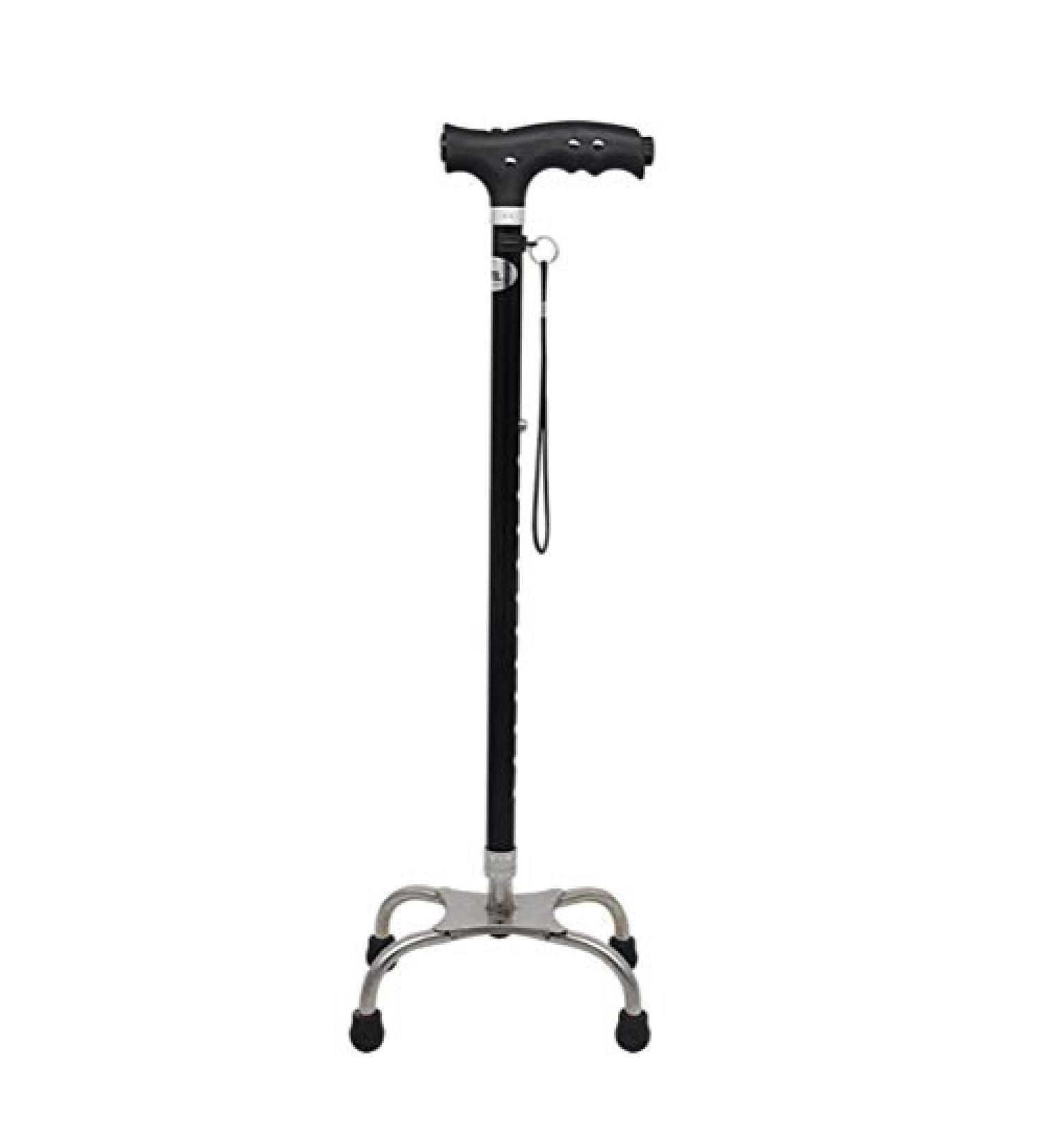 SilteD Walking Stick Aluminum Alloy Scalable Adjustment Ultra-Light Anti-Skid Four-Legged Crutches Magnetic Therapy for Elderly Crutches - Buy Online on GoSupps.com