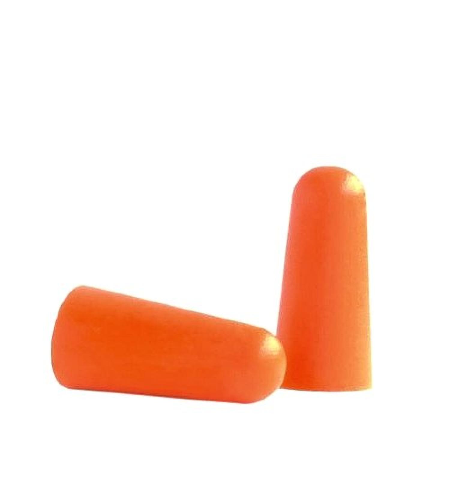 Set of 8 earplugs "Waldesruh" eight ear protection plugs - noise stop made of soft foam - INCLUDING transport box - Color: orange