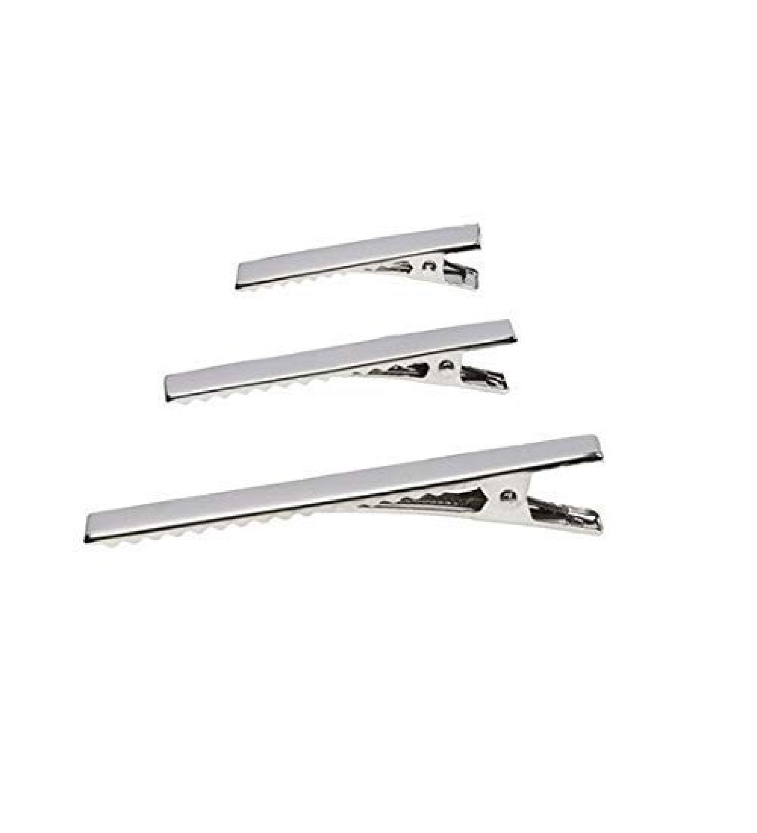 Diy Clip, Alligator Hair Clip 30 pcs Flat Top with Teeth Single Prong Metal Clips Hairbow Accessory for Hair Care Arts Crafts Projects