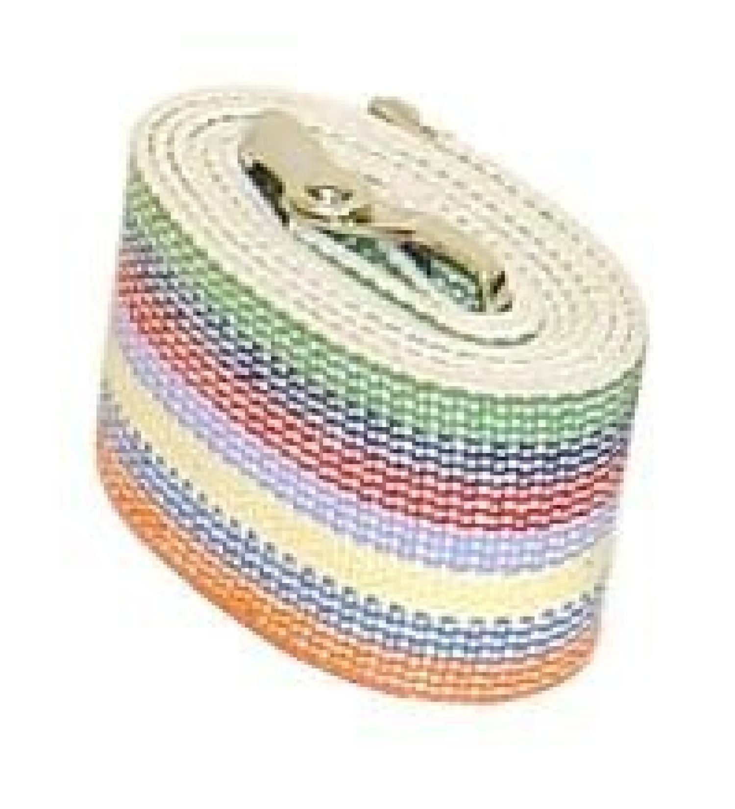 80345 Gait Belt with Metal Buckle 2" Width 48" Length 4 Rainbow