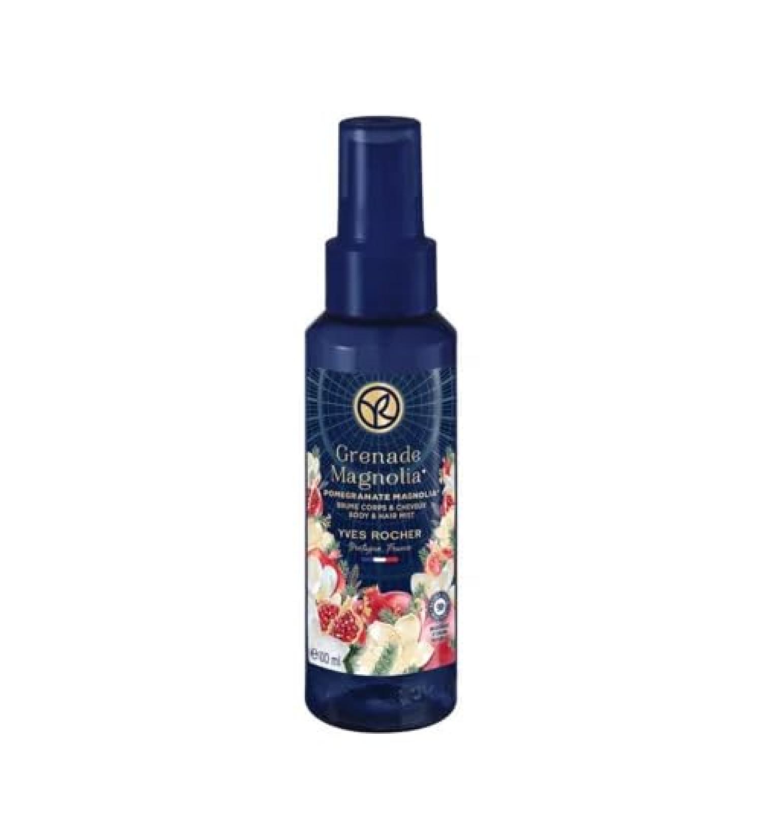 Yves Rocher Pomegranate & Magnolia Hair and Body Spray Mist 100 ml./3.3 fl.oz. Limited Edition Christams New Year