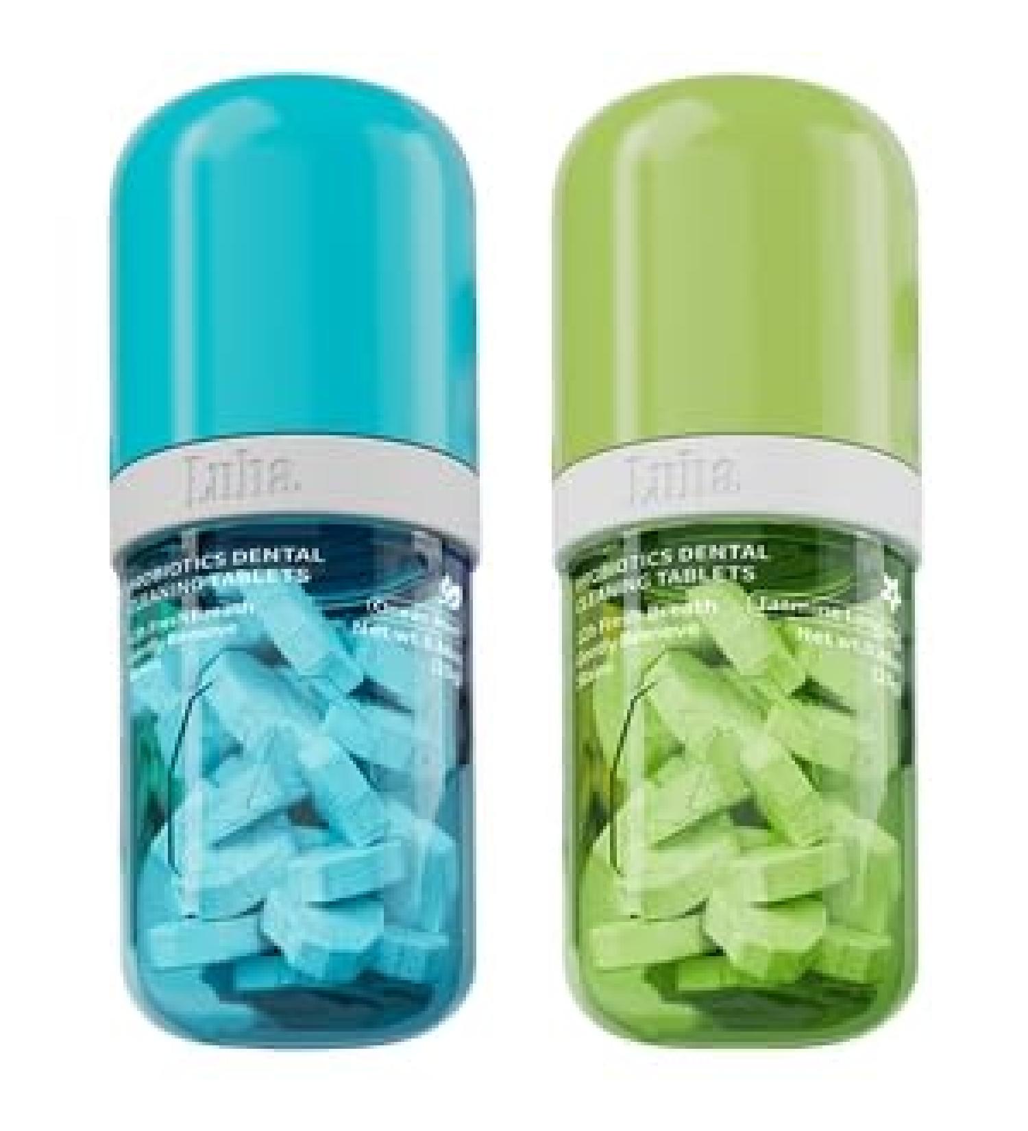 Luha Toothpaste Tablets- Mixed Pack(Jasmine + Mint) Probiotics & PearlPowder Fluoride-Free Long-LastingFresh Breath & Stain Removal.TravelFriendly Chewable Toothpaste 70Tablets Total - Buy Online on GoSupps.com