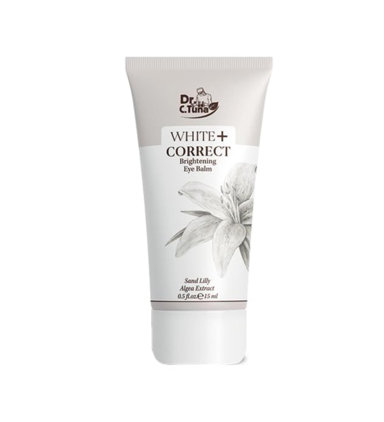 FARMASi Whitening Eye Cream White + Correct 15 ml / 0.5 fl Oz Brightening Eye Treatment with Lightening Botanical Extracts & Peptides Helps Reduce Dark Circles Smooth Fine Lines Under-Eye Care