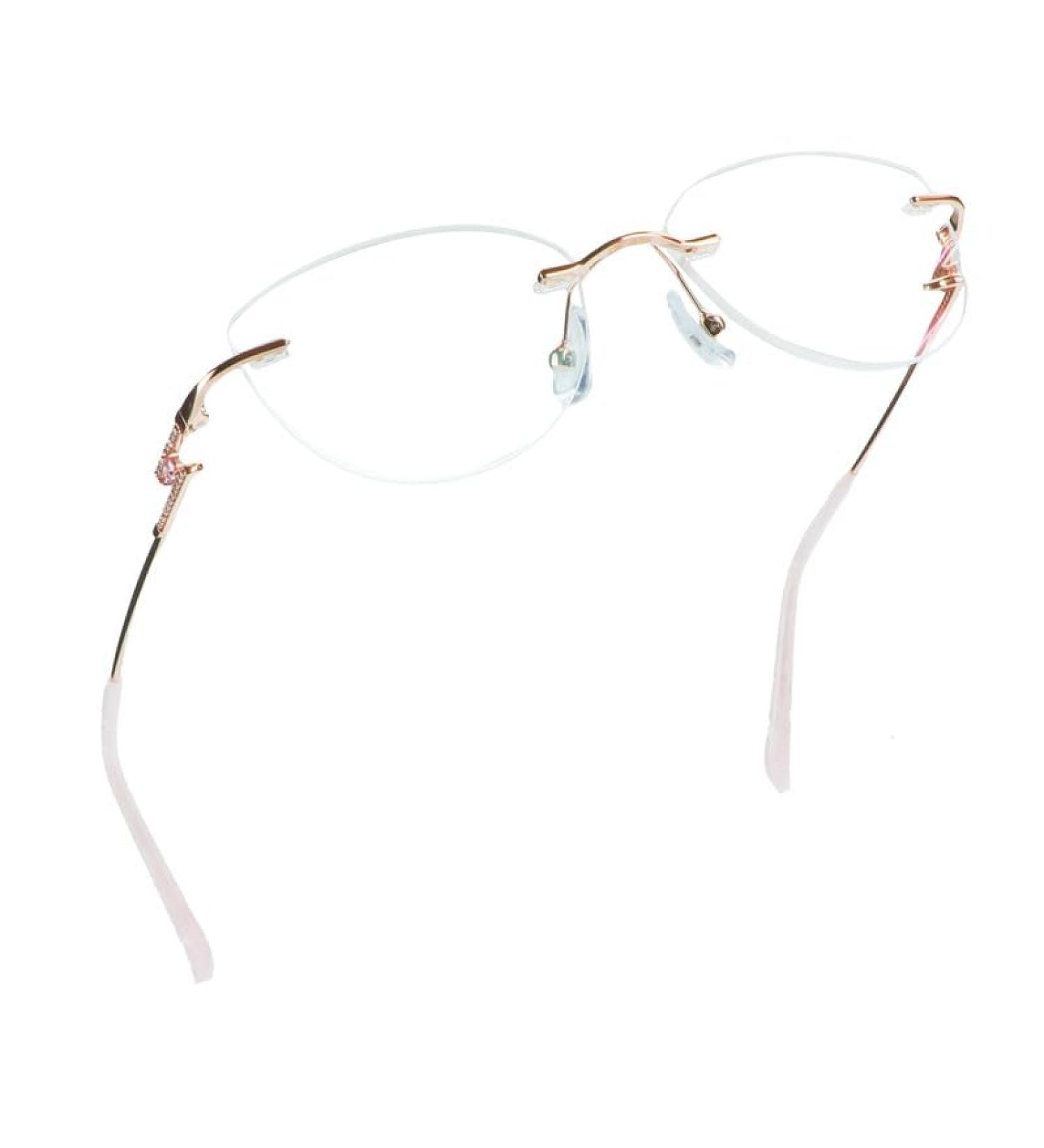 LIFEART Blue Light Blocking Glasses | Stylish Anti-Blue Ray Computer Reading Glasses for Men & Women | Reduce Eyestrain | D12 (Rosa Clear) 2.0X - Buy Online on GoSupps.com