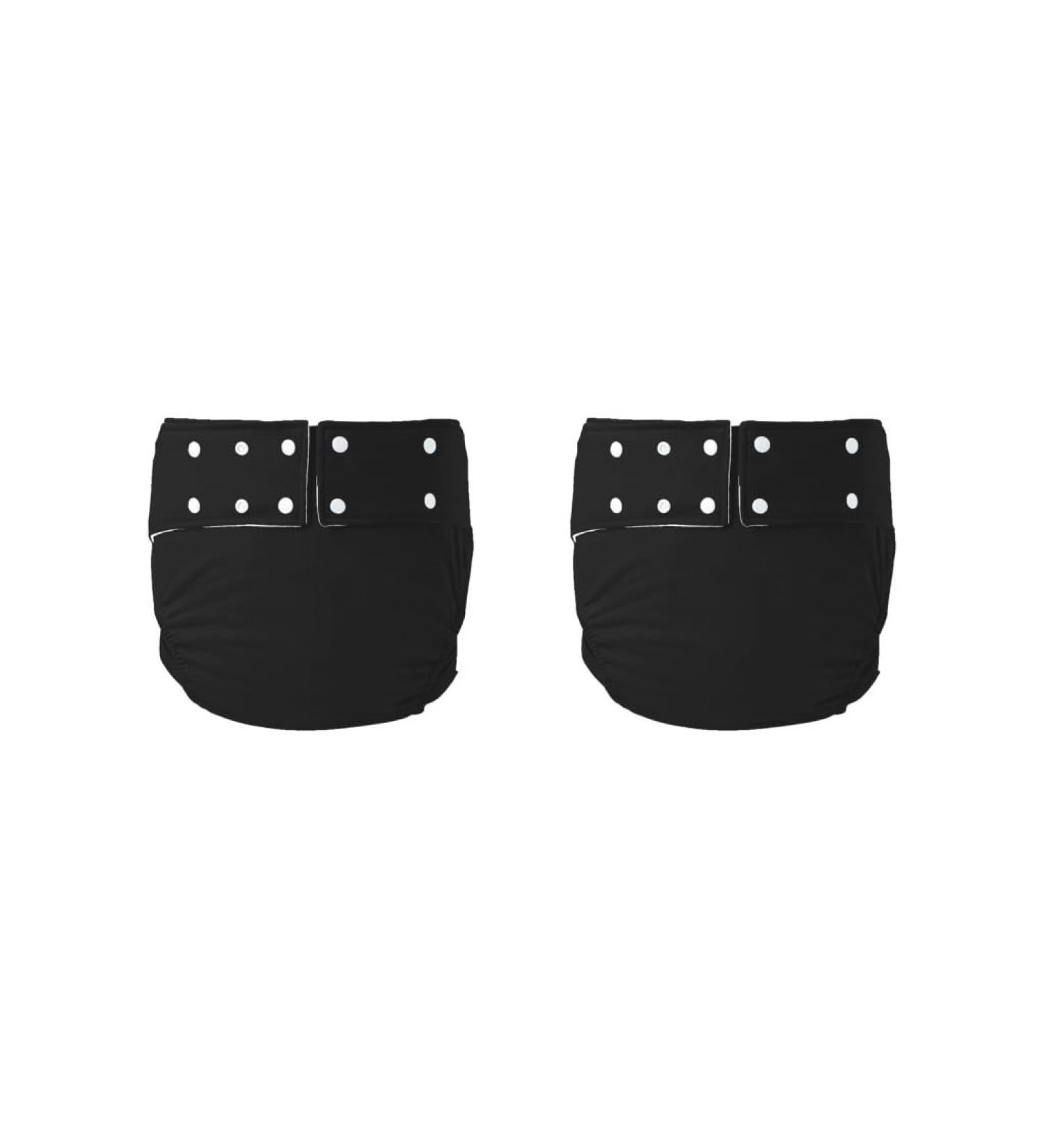 Reusable Adult Cloth Diapers - 2 Set Black Size 72-92 cm | Incontinence Solutions - Buy Online on GoSupps.com