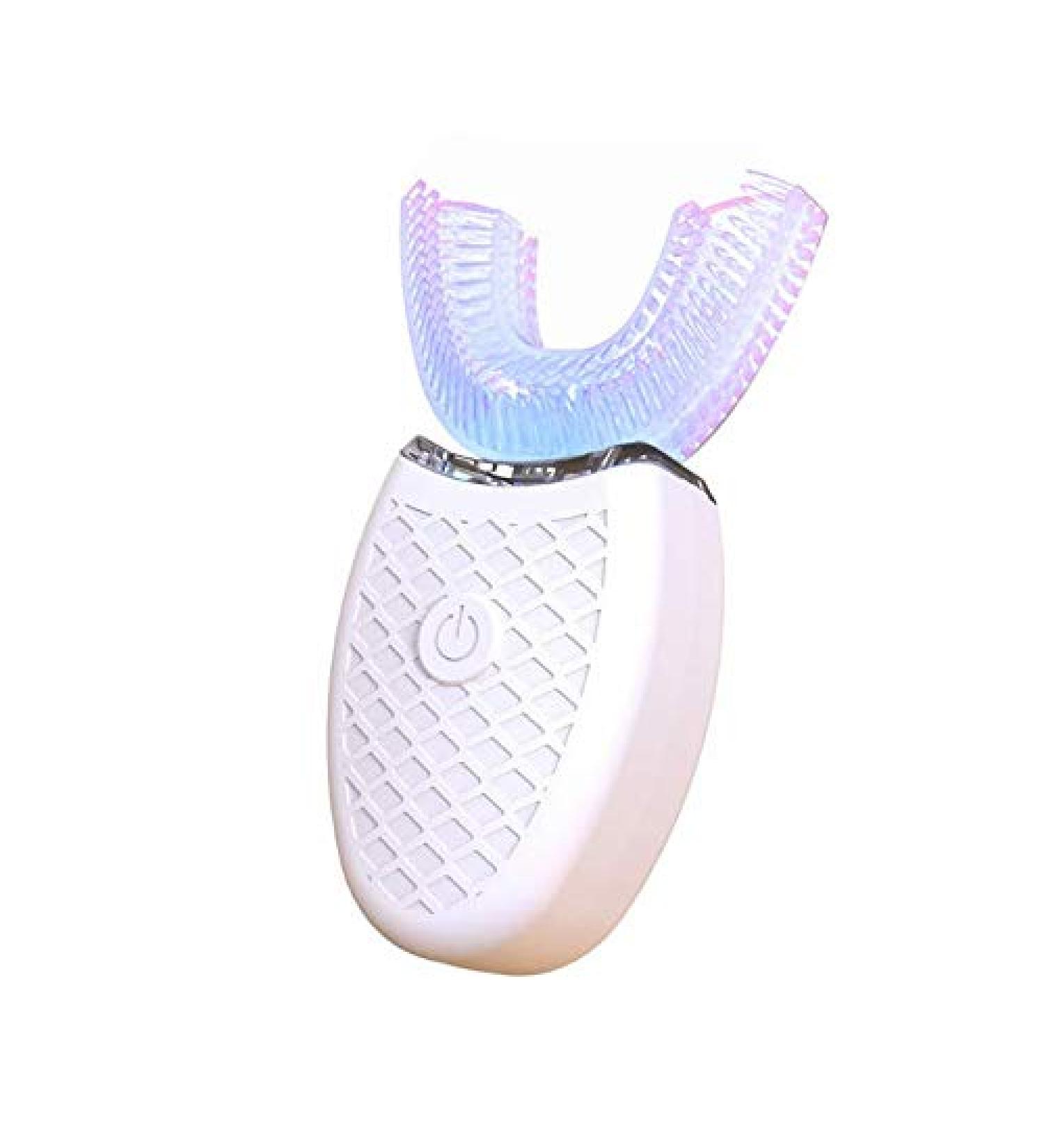 Automatic Massage Whitening Toothbrush | IPX7 Waterproof 360 Ultrasonic Electric Lazy Toothbrush | LED Blue Light Whitening Lamp | Long Standby Charging | Portable & Durable | White - Buy Online on GoSupps.com