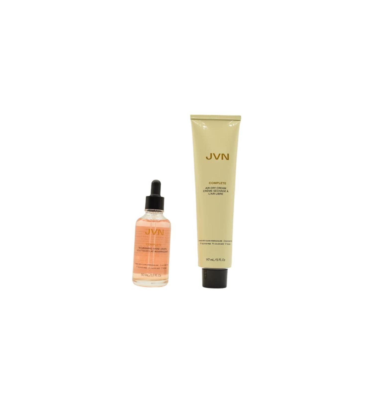 JVN Shine All The Time Holiday Gift Set - Full Size Air Dry Cream & Nourishing Shine Drops | International Shipping Available - Buy Online on GoSupps.com