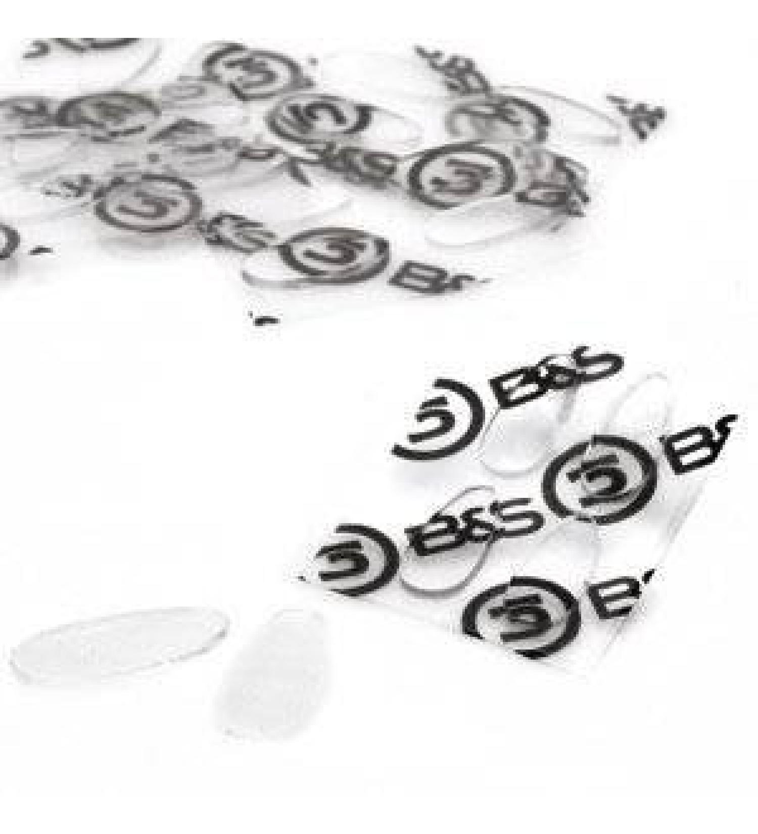 4 pairs (8 pieces) of silicone adhesive nose pads - 4 sizes - height 1.0mm (13mm)