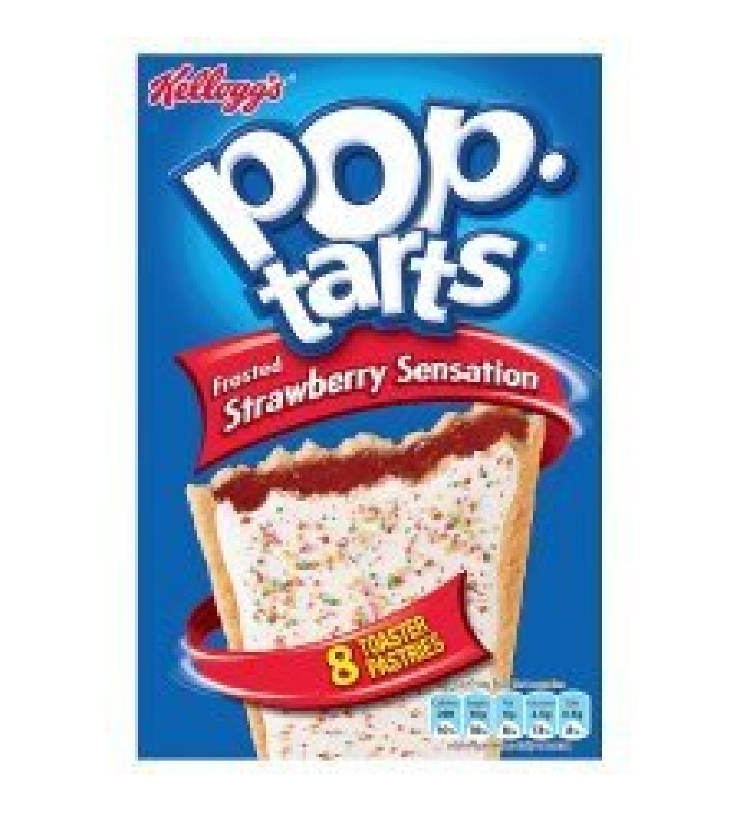 Kellogg's Kellogg's Pop-Tarts Pack of 8 Frosted Tartlets Strawberry Sensation 400g