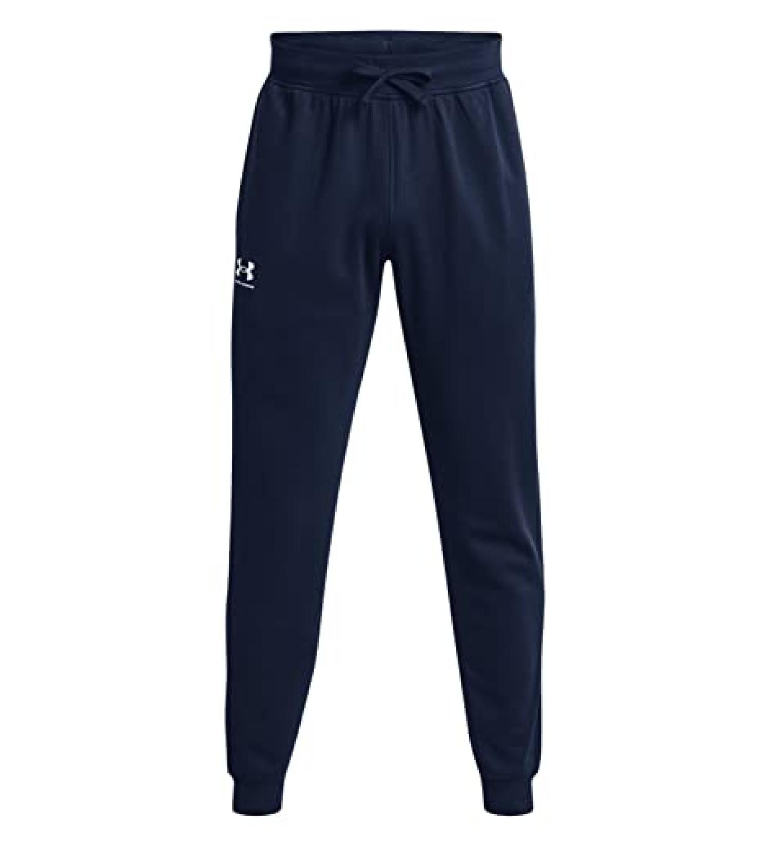 Under Armour Men's Rival Jogger Fleece Pants 1366727 Academy / White - 408 Large