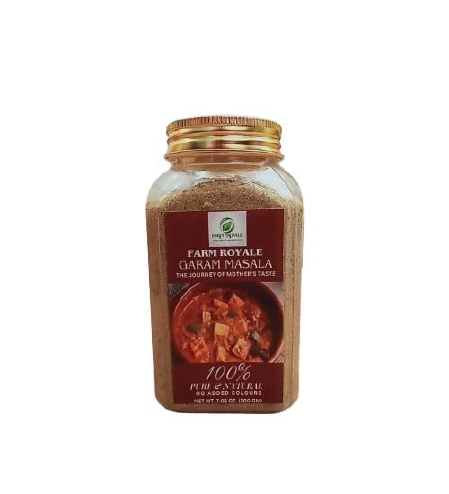 Farm Royale Garam Masala/Hot Spices Powder|200grams| - 100% Natural Pure and Fresh Culinary Delight/Export Quality - Buy Online on GoSupps.com