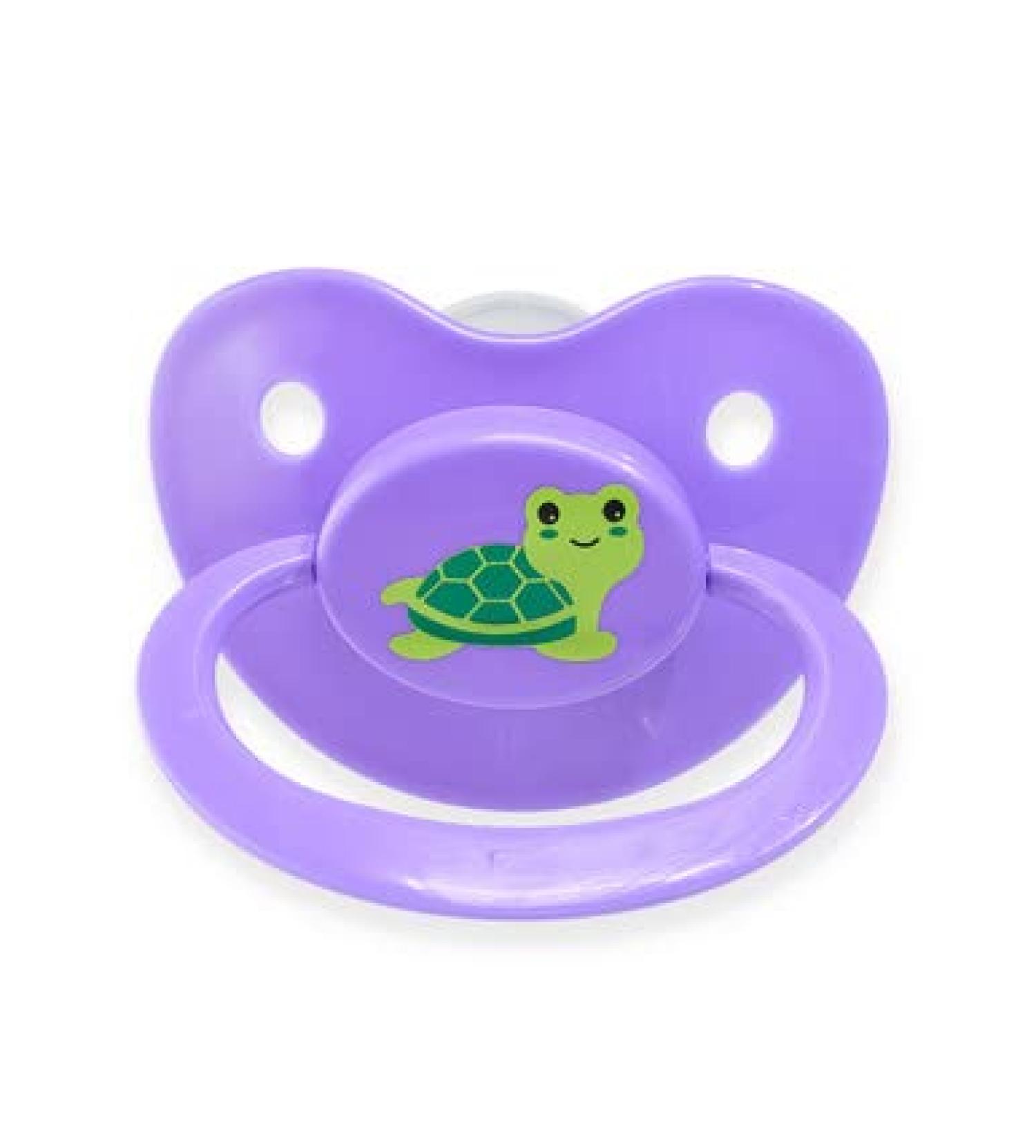 Pacifier Addict - Fixx - JUMBO Adult Orthodontic Therapeutic Sleep Aid - XXL Silicone Pacifier - Size 10 - Turtle