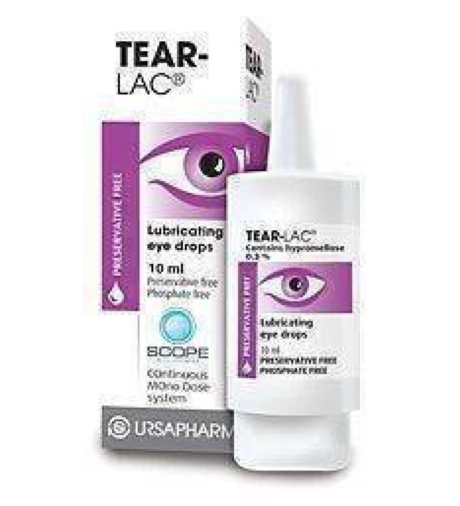 TEAR LAC LUBRICATING EYE DROPS 10ML - 10ML