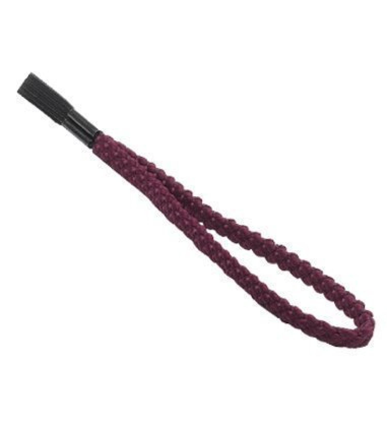 Cord wrist loop for a walking stick in aubergine colour