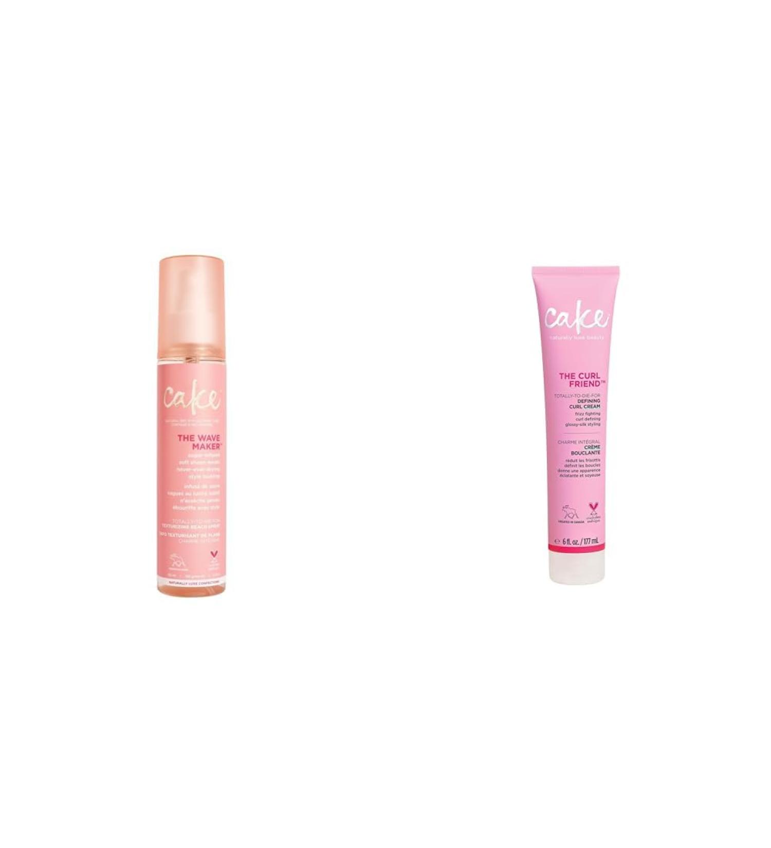 Cake Beauty Texturizing Beach Spray & Curl Defining Cream Bundle - 4 Ounce Beach Spray & Curl Enhancing Styling Products - Buy Online on GoSupps.com