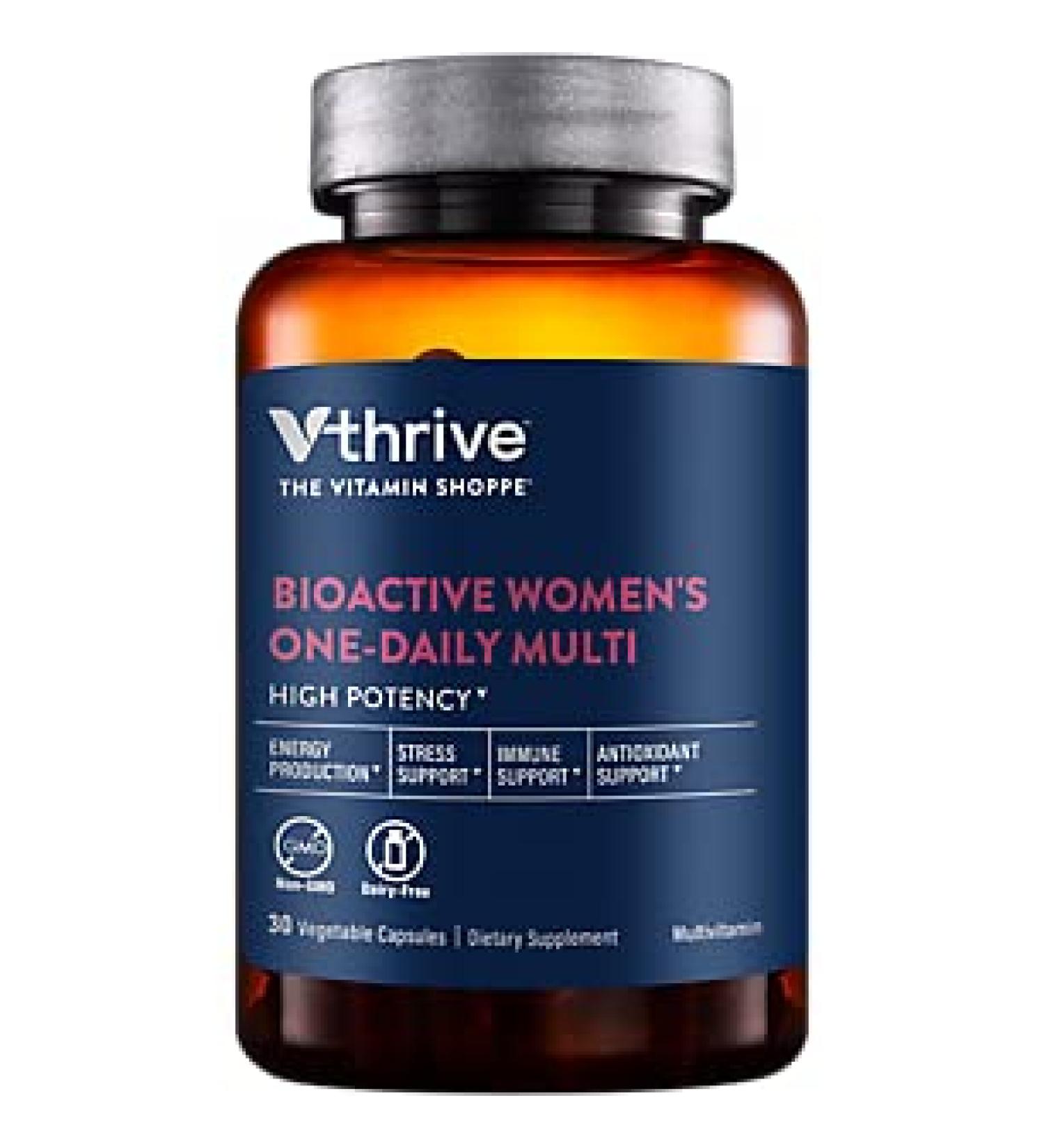 Women's Once-Daily Bioactive Multivitamin for Energy & Stress Support (30 Vegetarian Capsules) - Buy Online on GoSupps.com