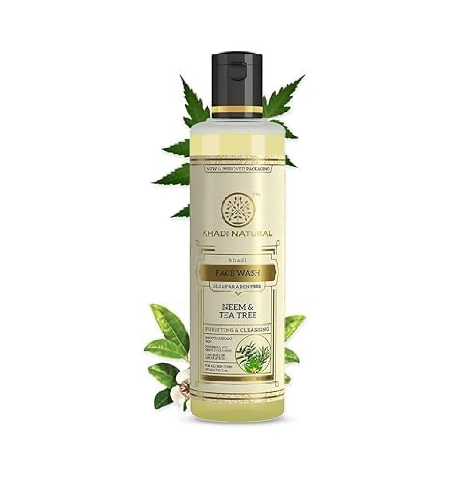 K.hadi N.atural Neem and Tea Tree Face Wash Purifying and Cleansing Formula 200ml - Buy Online on GoSupps.com