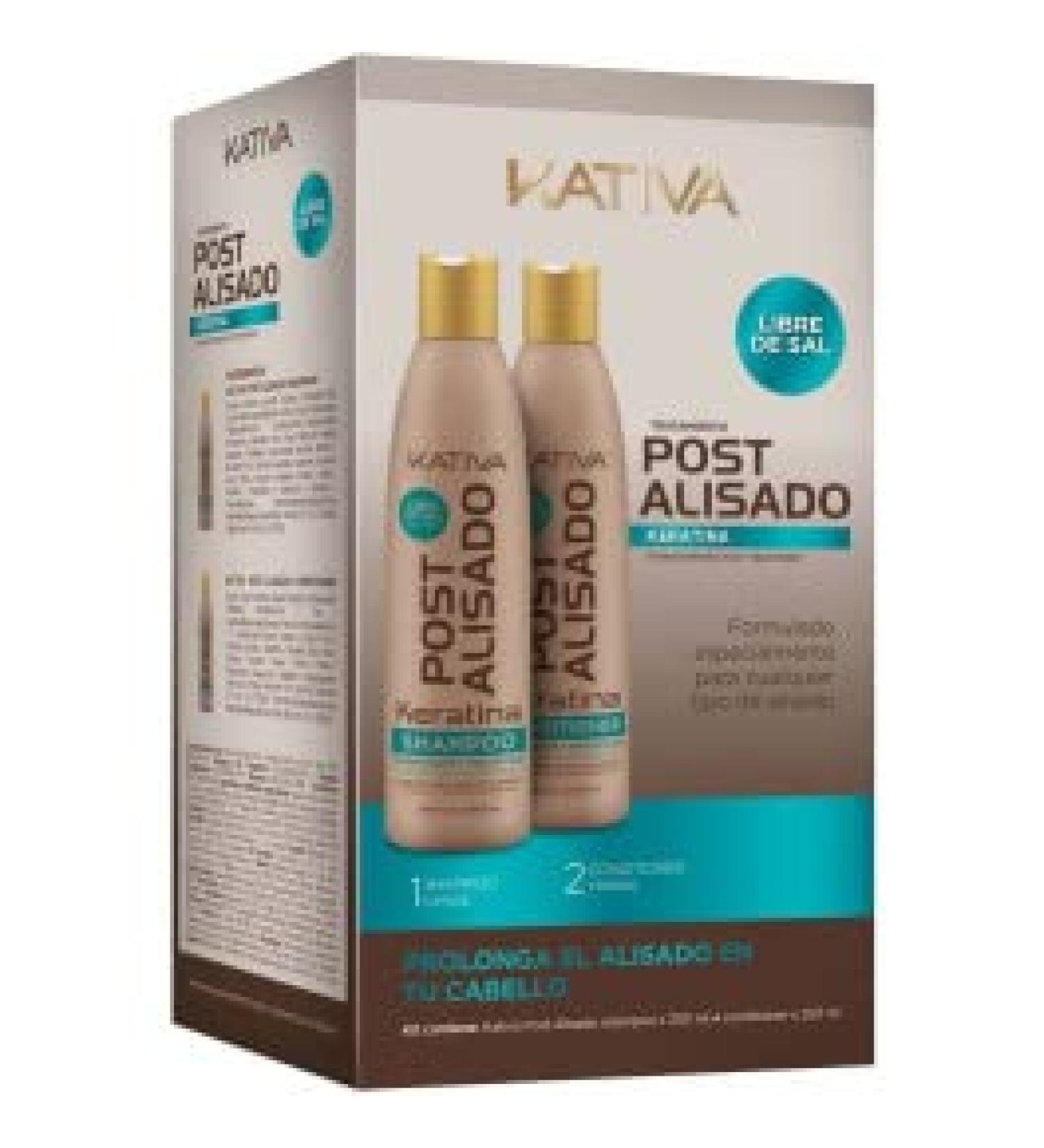 Kativa Tech Kativa Post Relaxer Kit X 2 Units (Shampoo + Conditioner 250 Ml X X 250 Ml) by KATIVA