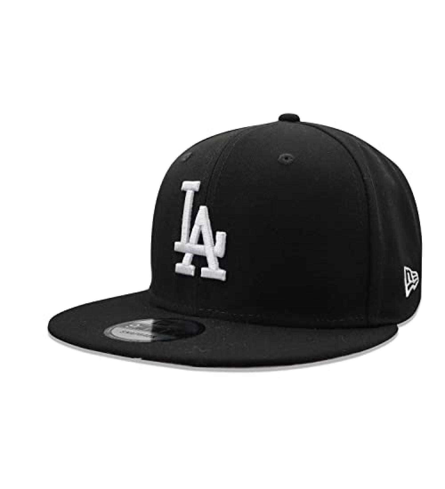 New Era Los Angeles Dodgers 9Fifty MLB Baseball Cap - Black/White | Adjustable Straight Brim One Size - Buy Online on GoSupps.com