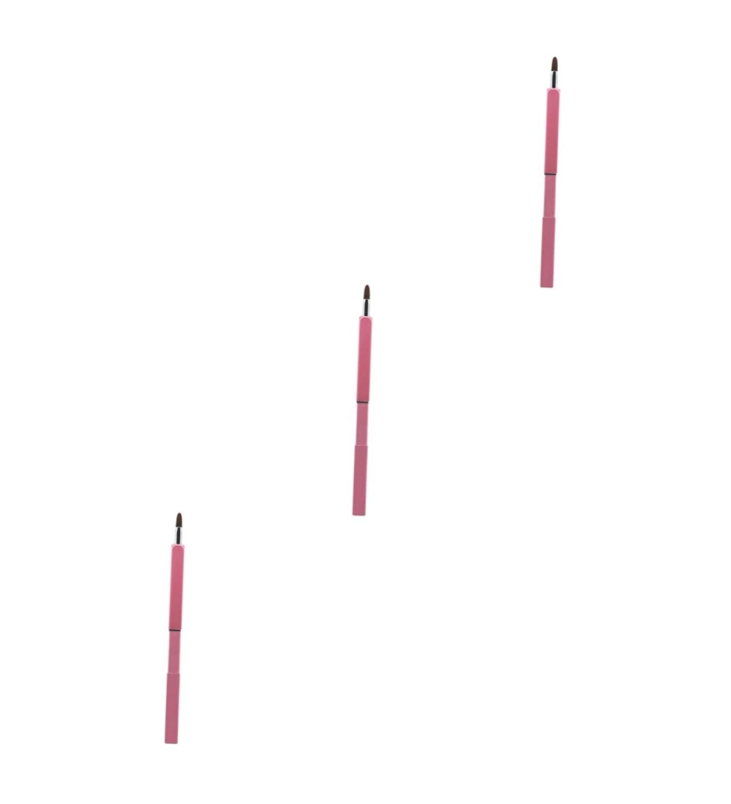 Hemoton 3pcs Pink Lip Brush Set - Handy Lipstick Applicator Makeup Tool Kit for Precision Application - Buy Online on GoSupps.com