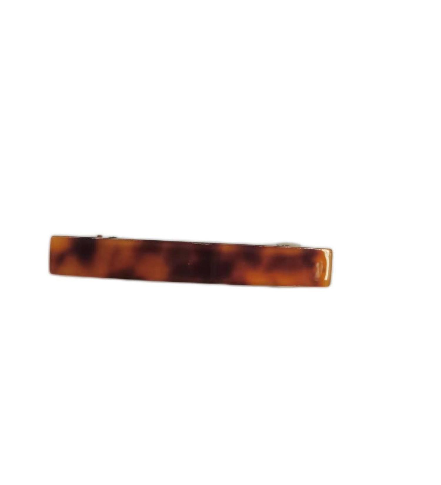 CARAVAN Hand Made Barrette Tortoise Shell Color 2.9" Of Celluloid Acetate Material