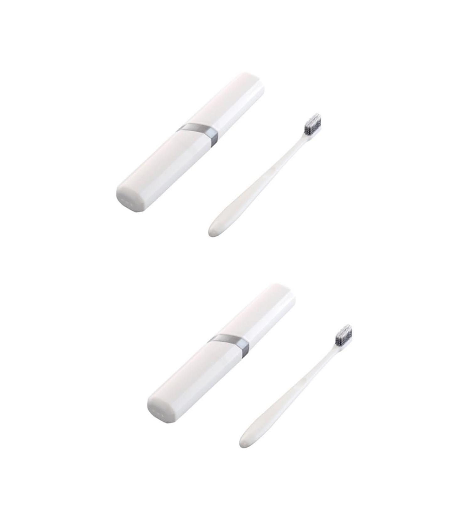 Shop Minkissy Travel Toothbrush Set | Portable Toothbrush Holder & Protective Cover - Perfect Travel Gift - Buy Online on GoSupps.com