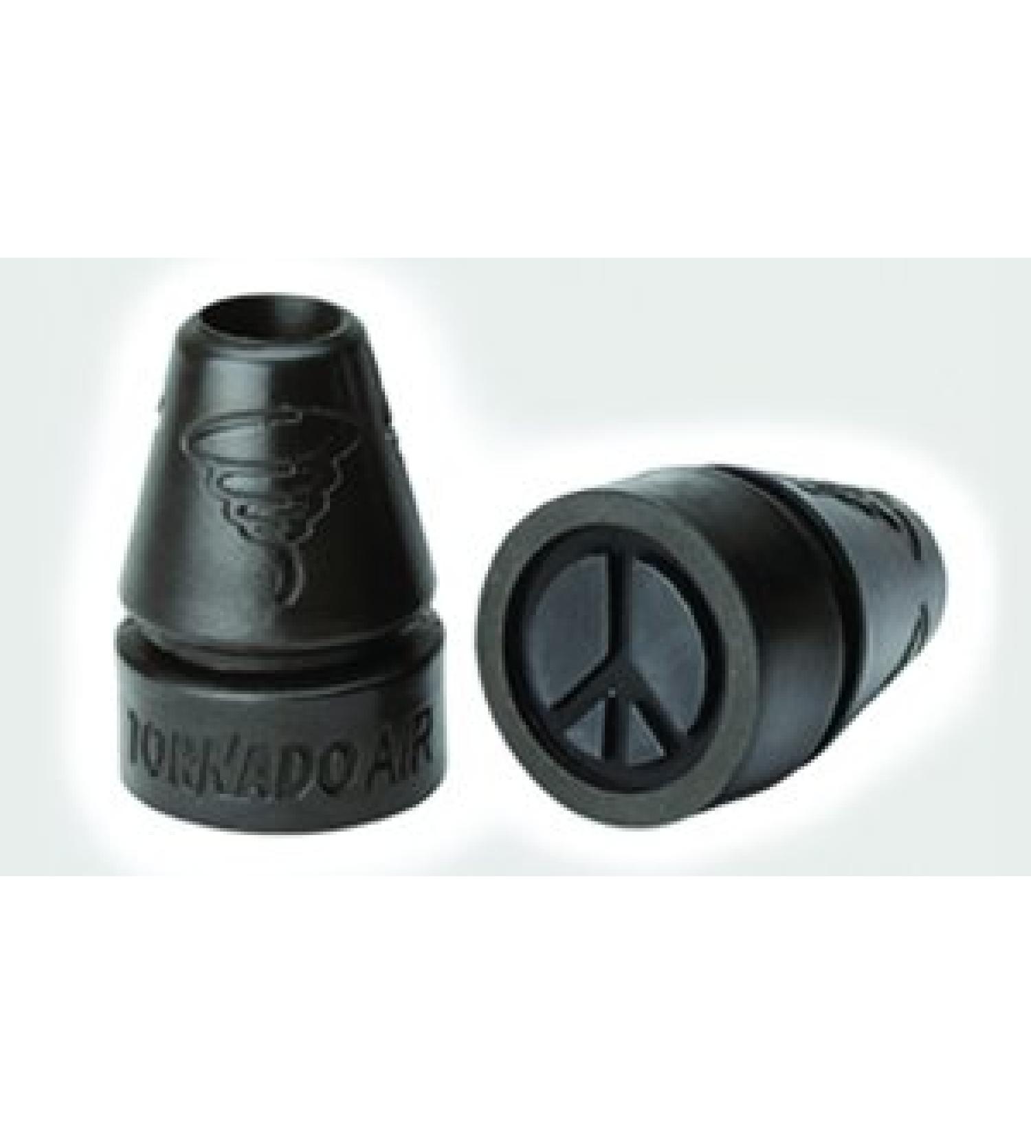 Thomas Fetterman Ultralight Tornado AIR Cane Crutch Tips - Peace Sign Imprint (1 Pair) - Fits 3/4-1 Diameters - Black - Buy Online on GoSupps.com
