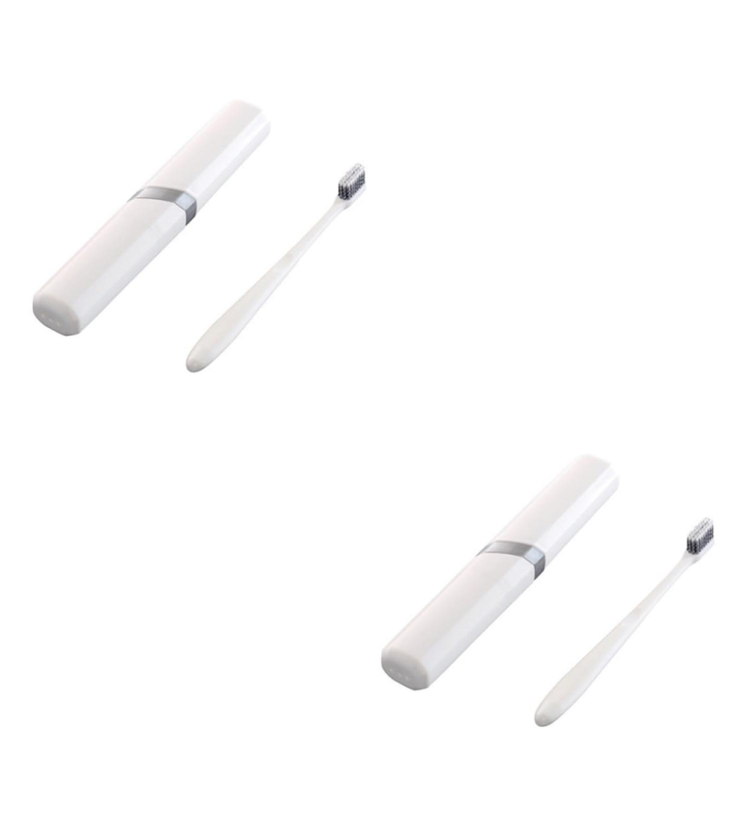 Portable Travel Toothbrush Case Holder - Healeved Organizer for On-the-Go Use | Durable White PP Design - Buy Online on GoSupps.com