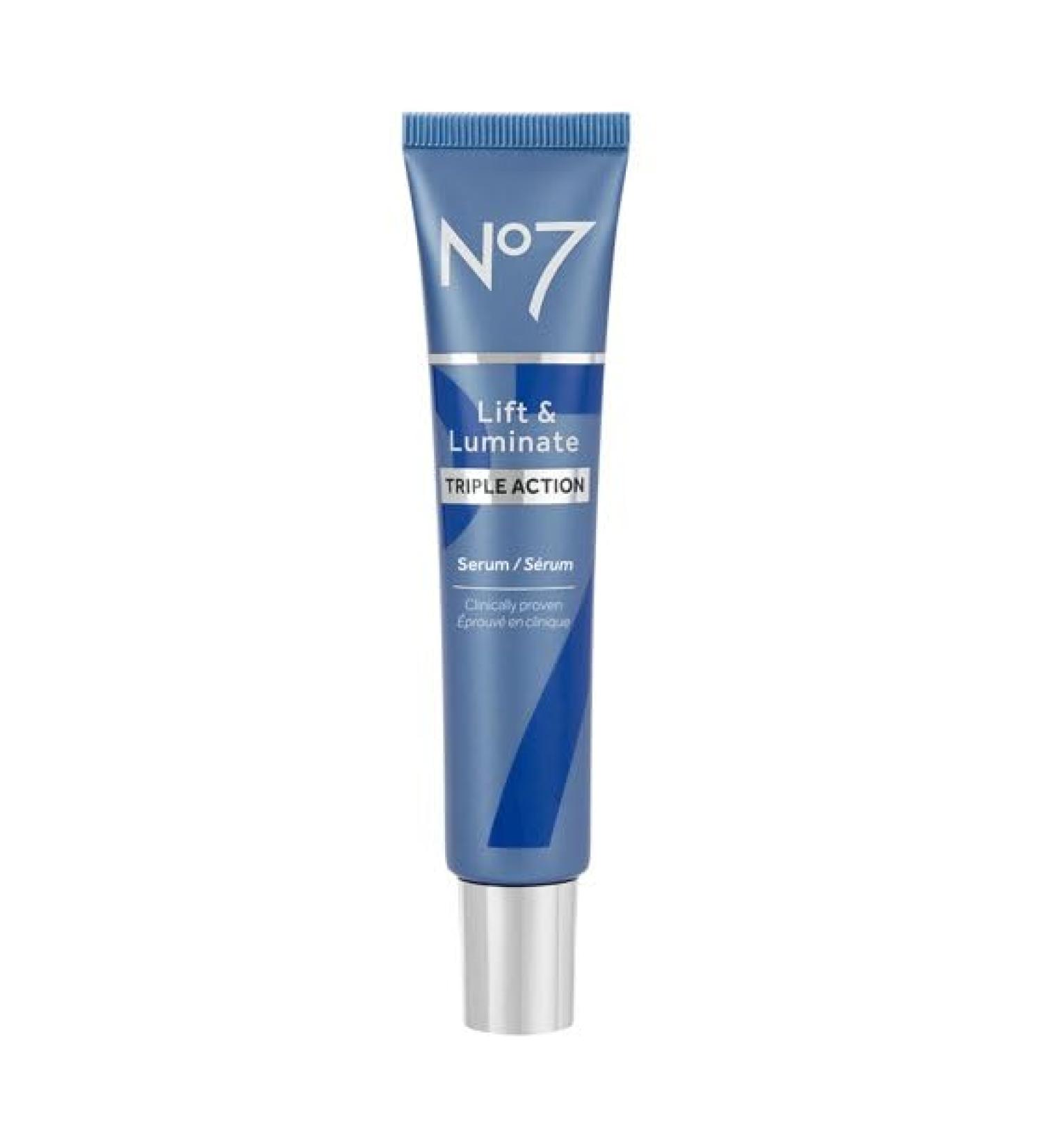 No7 Lift & Luminate Triple Action Face Serum | Anti-Aging Collagen Peptides & Vitamins | 1.69 oz - International Shipping - Buy Online on GoSupps.com