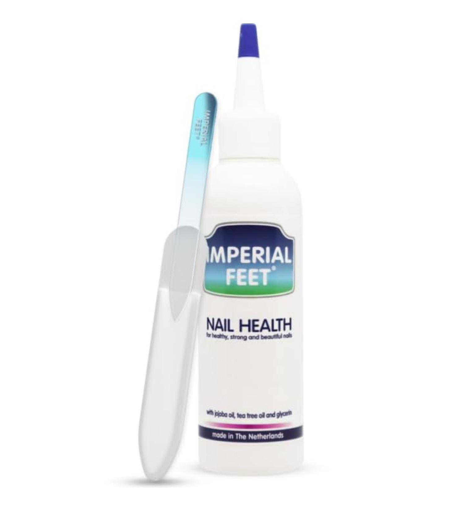 Nail Strengthener Kit - Glass Nail File Growth Oil & Hardener for Damaged Nails - Yellow Nail Care Solution for Stronger Nails - Buy Online on GoSupps.com