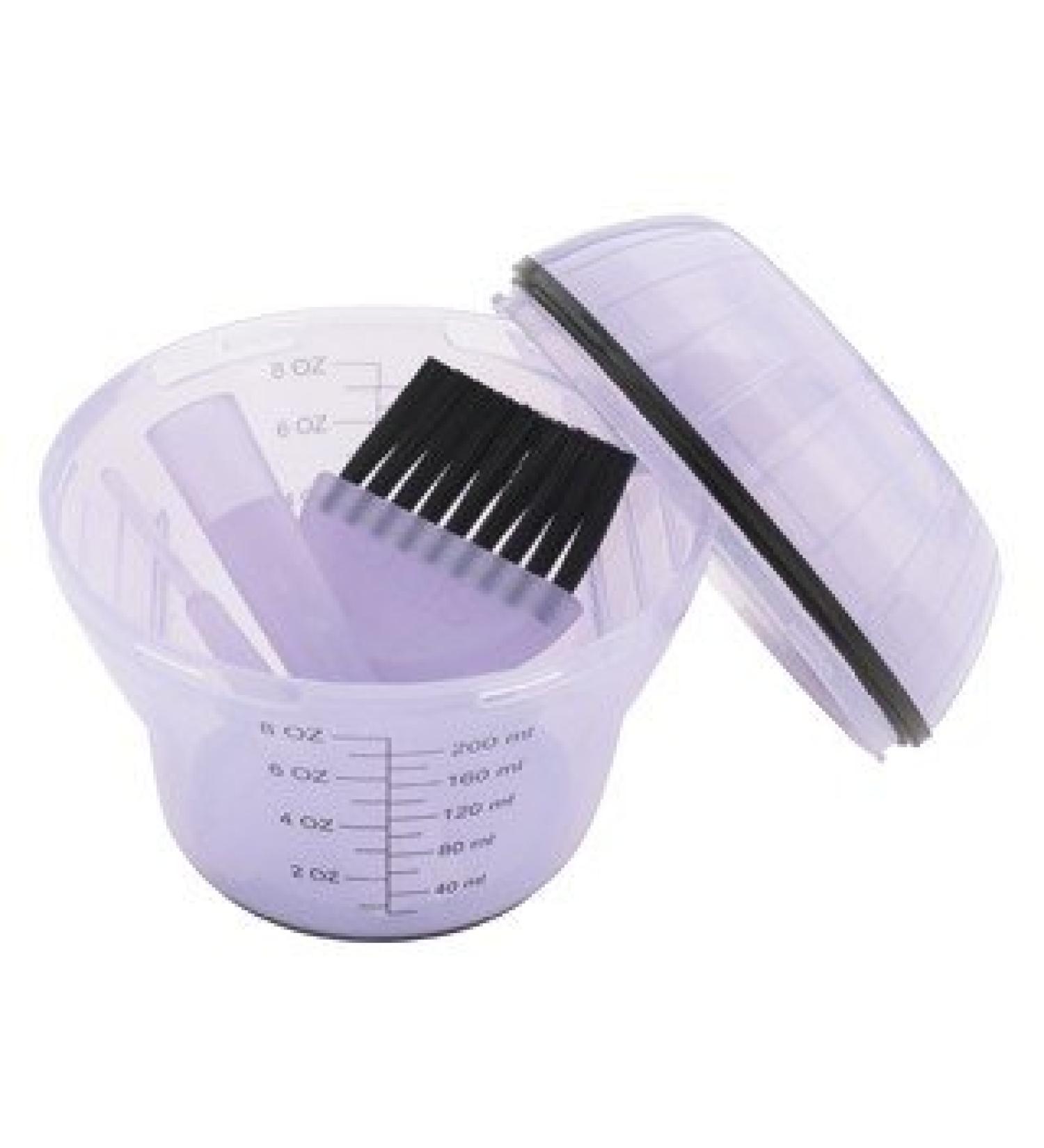 Bol Shaker 200ml & Pinceau Applicateur Parme Jet Set Sibel