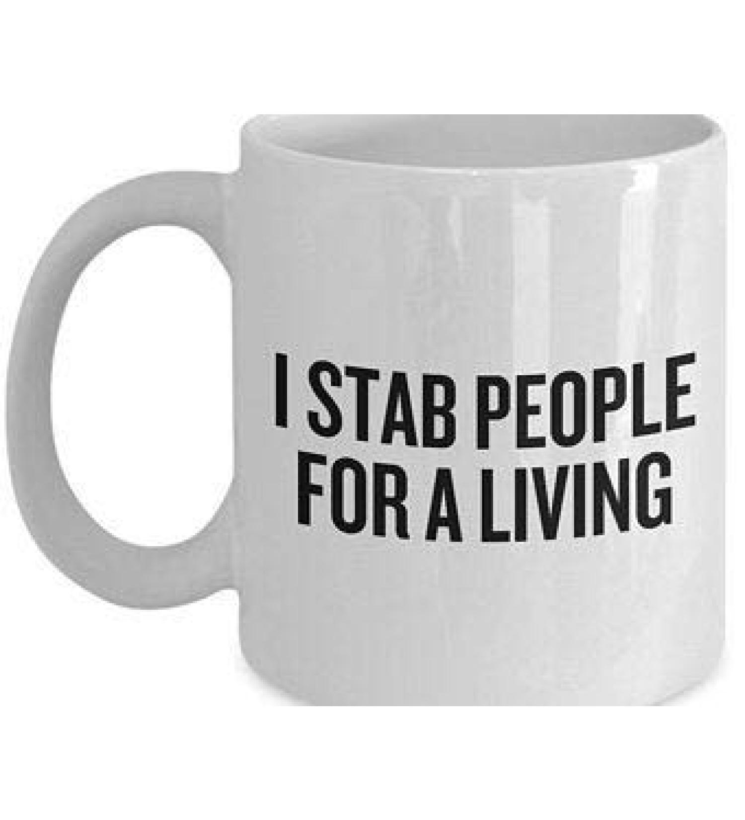Funny Acupuncture Mug - Acupuncturist Gift - Acupuncture Present - I Stab People for A Living