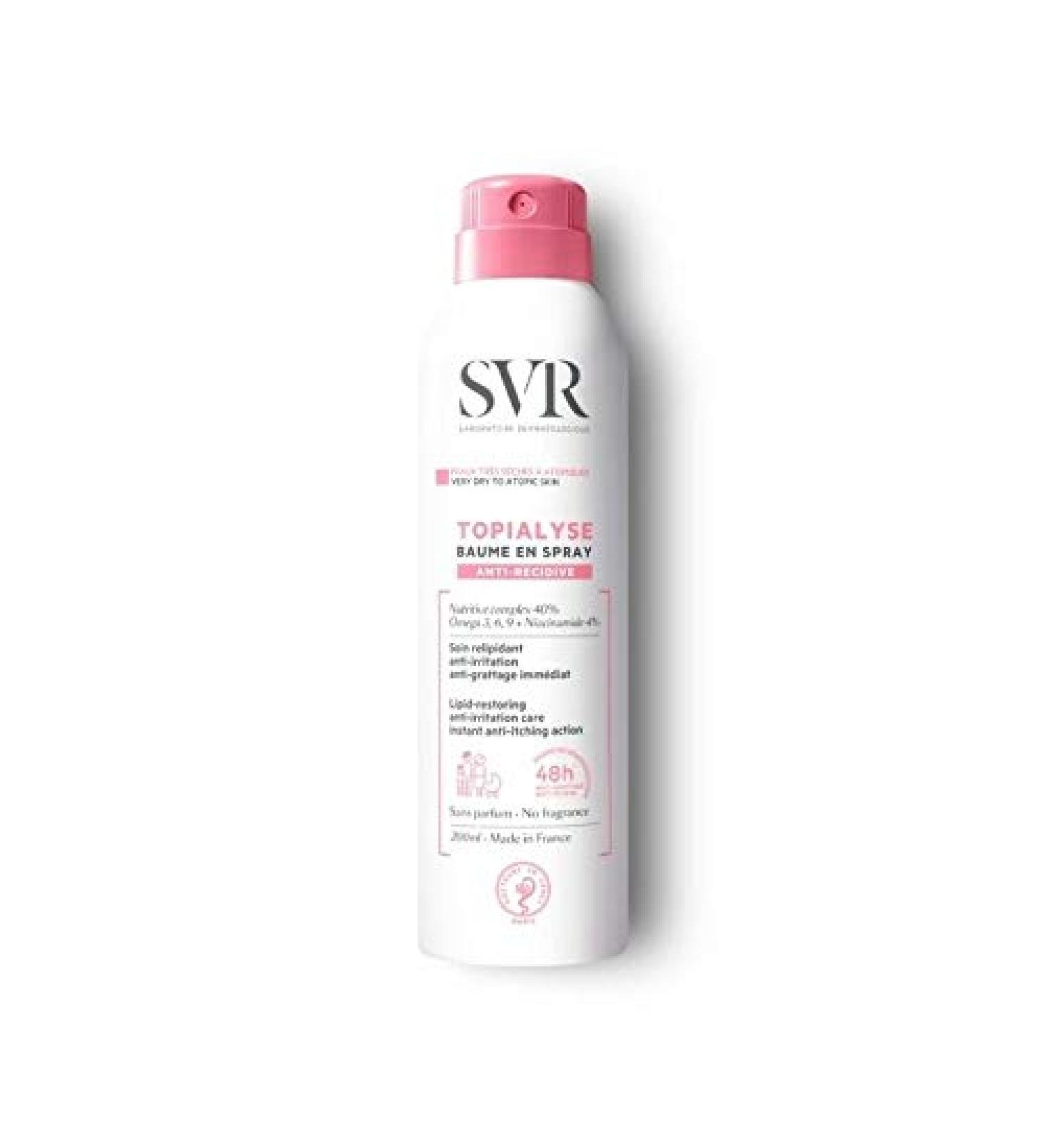 SVR Laboratoires TOPIALYSE BAUME SPRAY 200ml. Very dry to Atopic skin For Babies Skin Beauty Gift