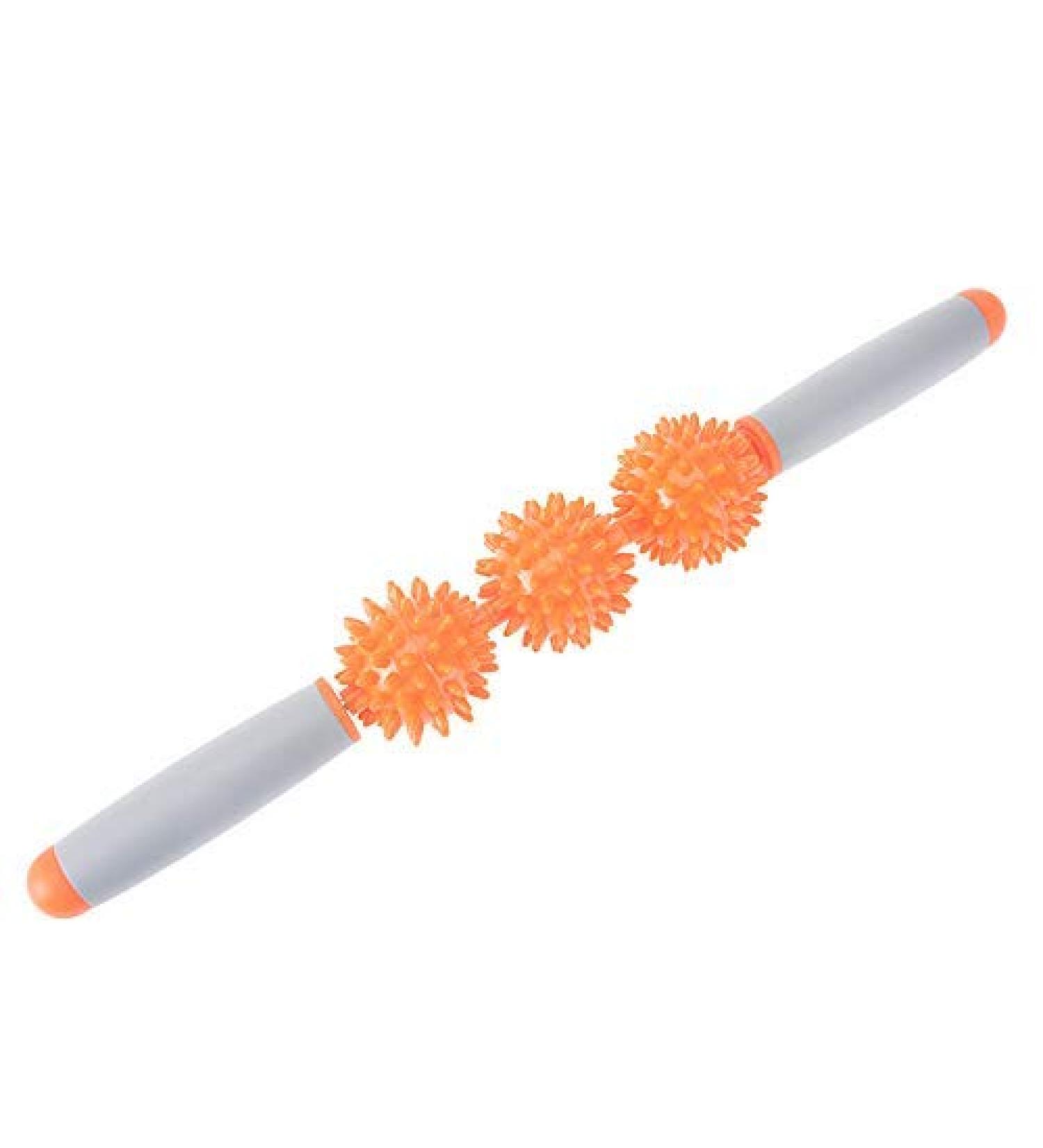 Anlin Massage Scooter - Fitness Exercises Yoga Stick & Relaxation Tool | Muscle Massage & Recovery | Pointed Ball Chopsticks (Orange) - Buy Online on GoSupps.com