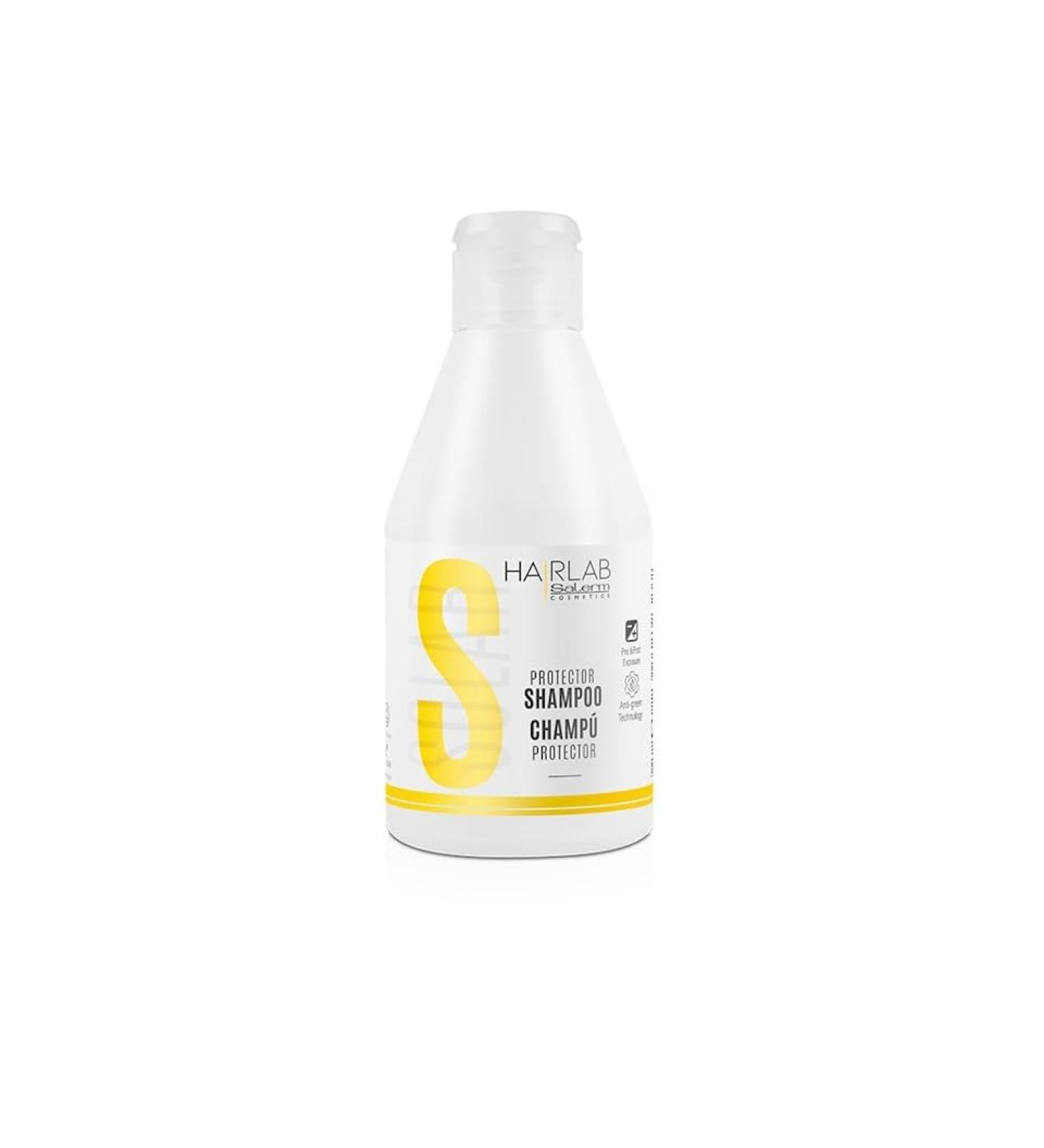 SALERM - Sun Shampoo - Protective Hair Lab Solar Shampoo - 300ml - Gently Cleanses - For Before and After Sun Exposure - Anti-green Formula - Moisturizes Hair - Anti-Frizz Hair