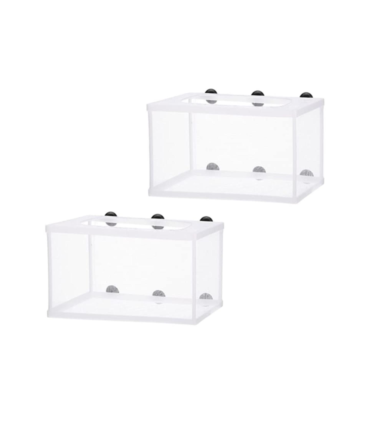BRYHZKCM 2pcs Fish Hatchery Breeder Box - Large 10x6x6 Nylon Mesh Separation Net with Suction Cup - Buy Online on GoSupps.com