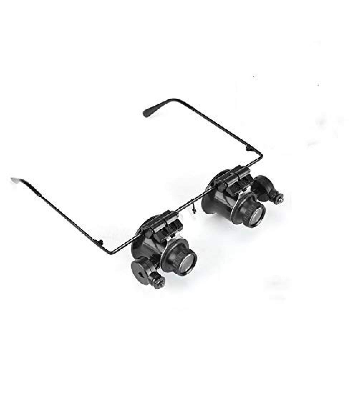 20x Headband Magnifier with LED Professional Light Head Mount Reading Magnifying Glass Visor Glasses for Modeling Repairs Sewing Welding Pasting Small Parts Jewelry & Watches - Buy Online on GoSupps.com