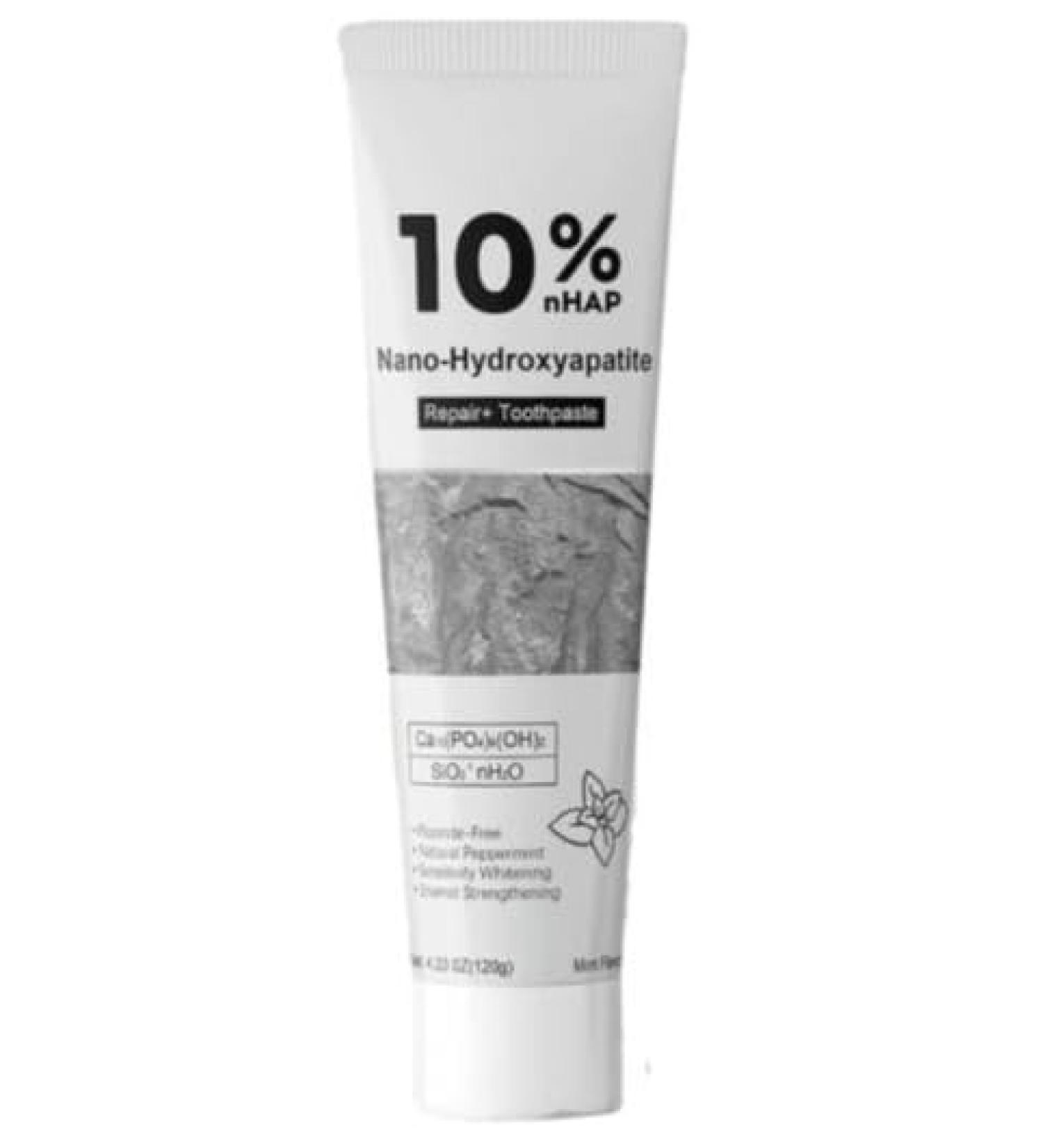 10% Nano-Hydroxyapatite Repair Toothpaste Fluoride-Free Enamel Strengthening Sensitivity Whitening Natural Peppermint Mint Flavor 4.23 Oz 2 Pack - Buy Online on GoSupps.com