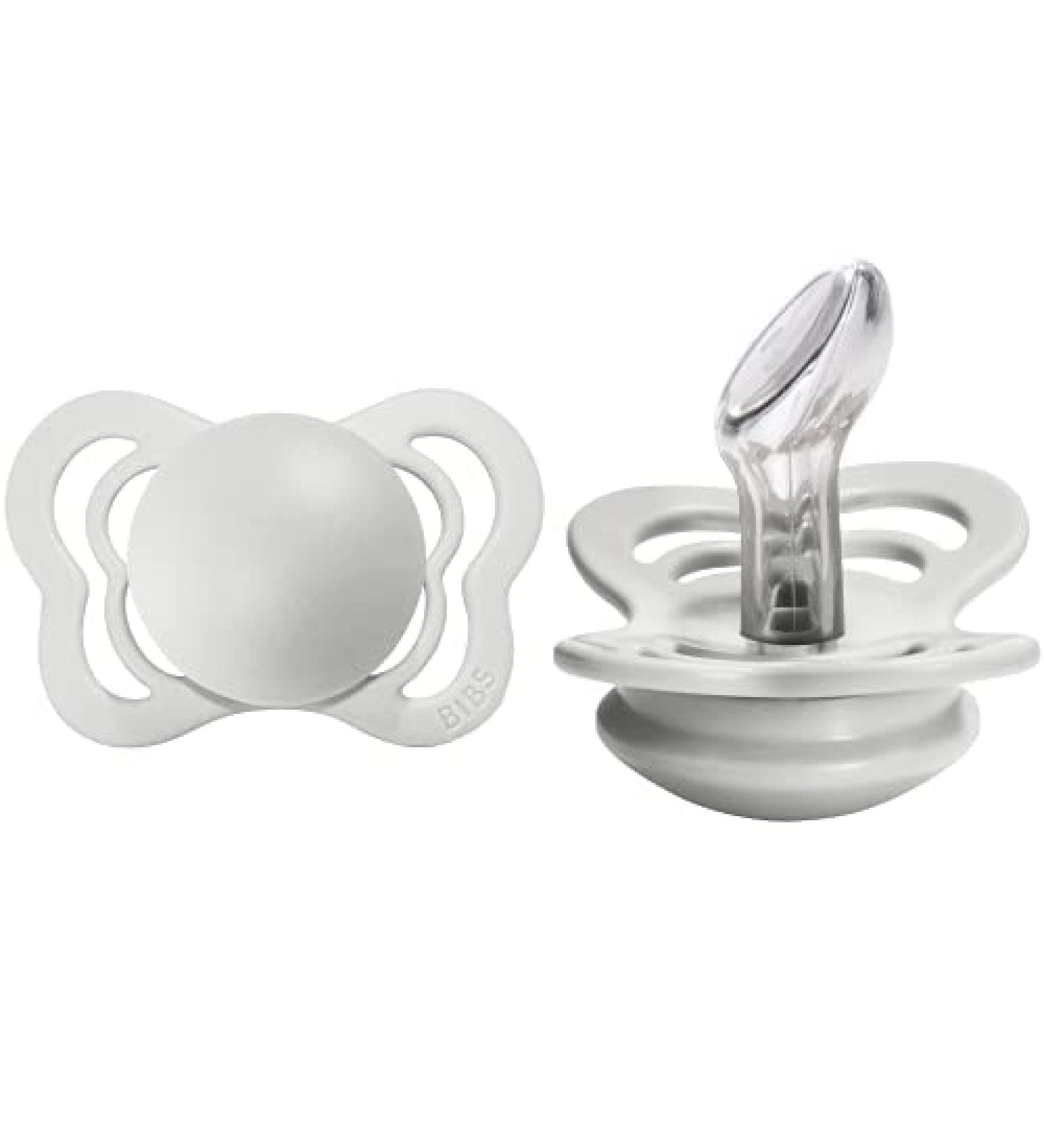 BIBS Couture Collection BPA-Free Baby Pacifiers - Made in Denmark | Set of 2 Haze Color Soothers | Size 0-6 Months - Buy Online on GoSupps.com