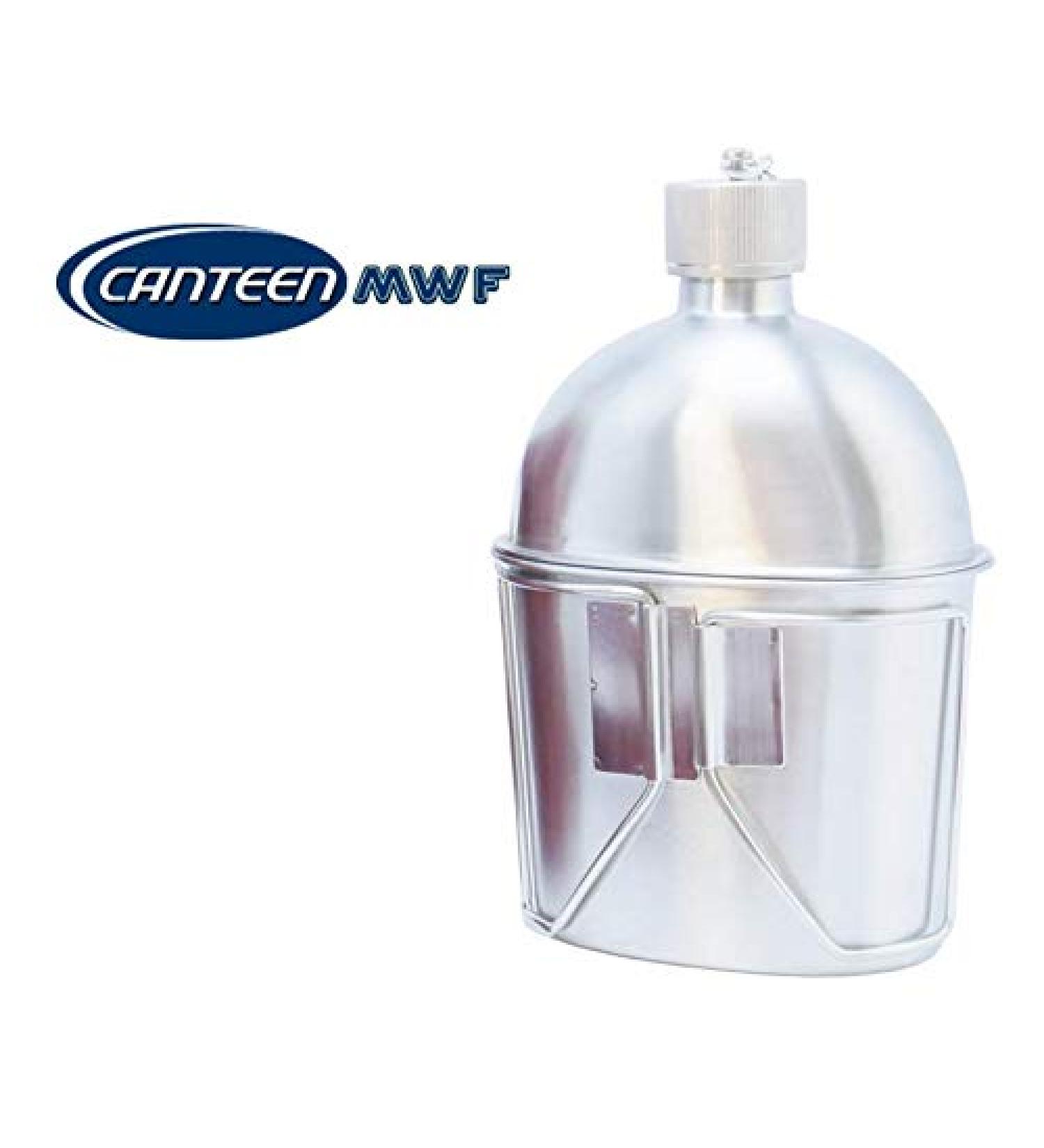 ALFA 1 Military Stainless Steel Canteen with Kidney Style Cup | Durable Hydration Solution - Buy Online on GoSupps.com