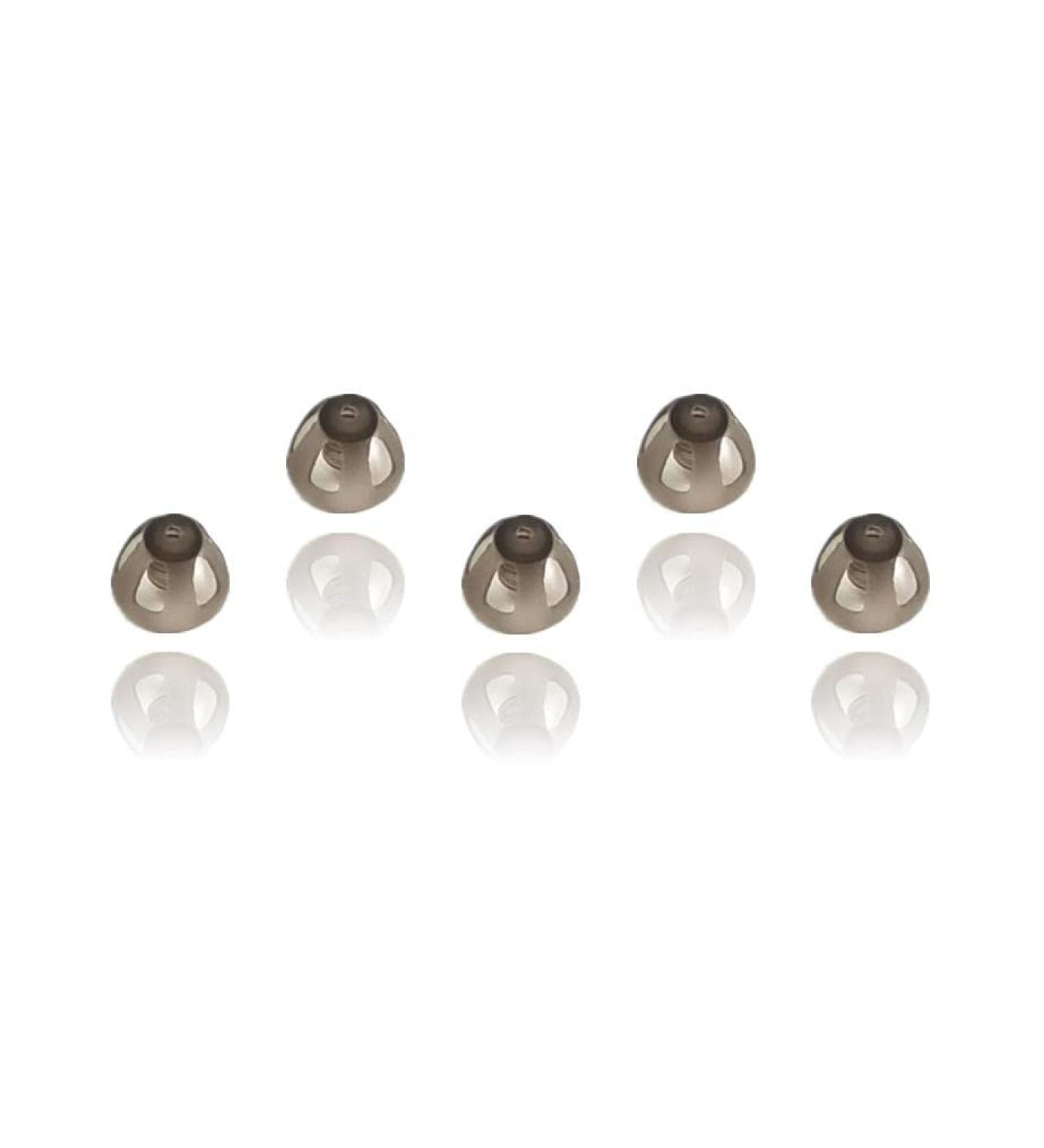 Smoky Gray Hearing Aid Domes - Comfortable Ear Tips for BTE Sound Amplifier - Invisible 8mm Size - Pack of 5 - Buy Online on GoSupps.com