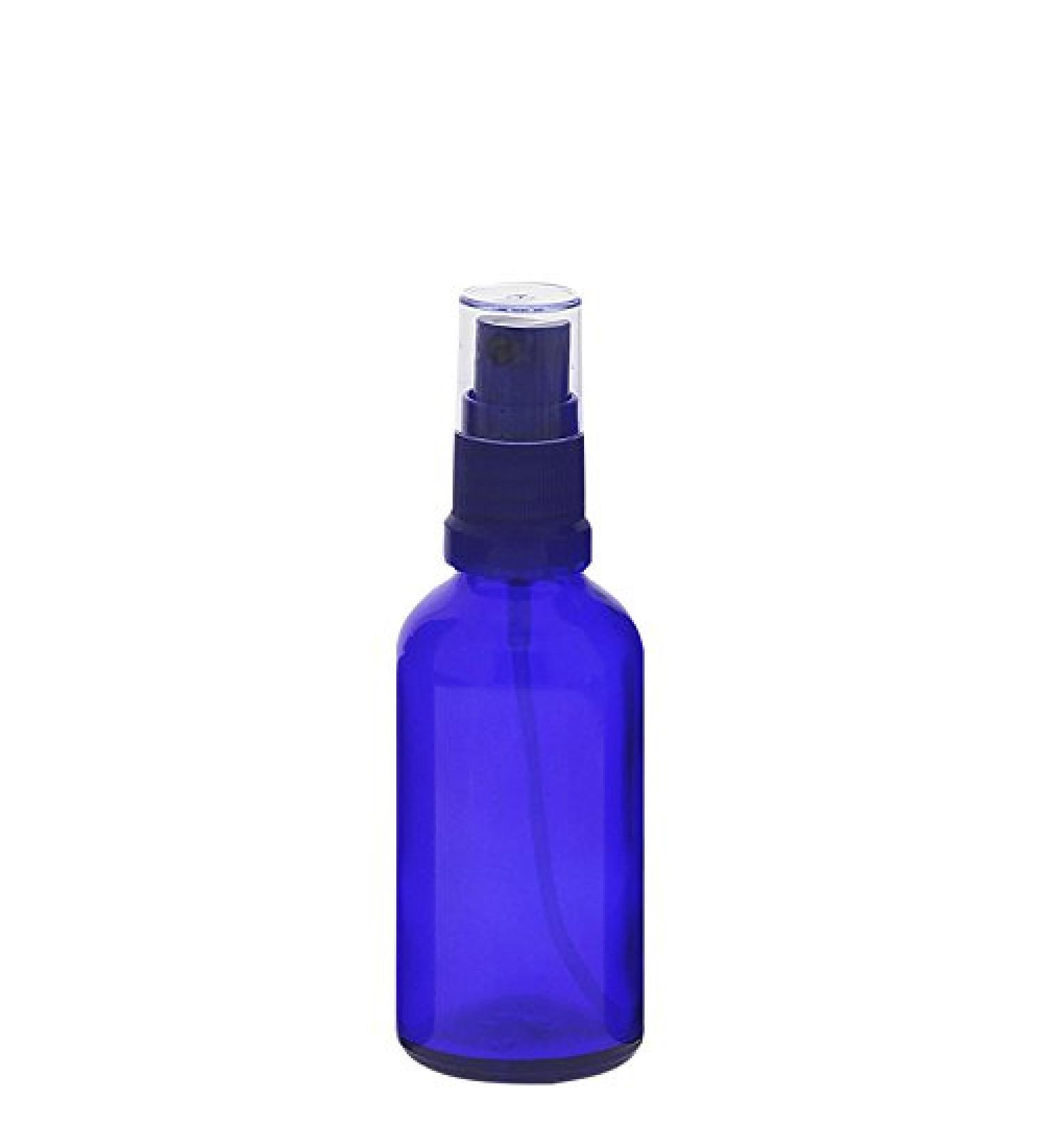 Blue glass bottle blue glass bottle with blue atomizer Kosmetex spray bottle glass bottle with pump atomizer 50 ml