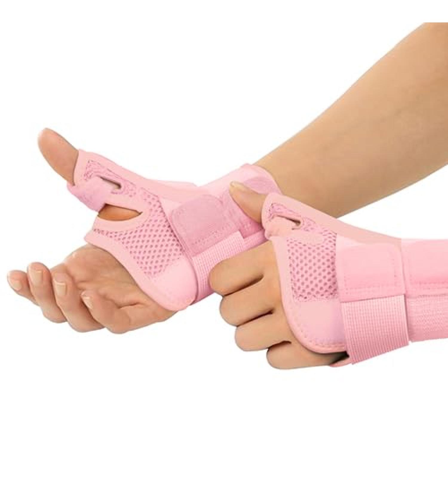 INSTINNCT Wrist Thumb Support Brace Fully Adjustable Thumb Brace for Men and Women Thumb Flexible Splint for Tendonitis and Thumb Pain & Injury Fits Both Right Hand and Left Hand Coral Rose (Pair) Coral Rose(Pair) One Size - Buy Online on GoSupps.com