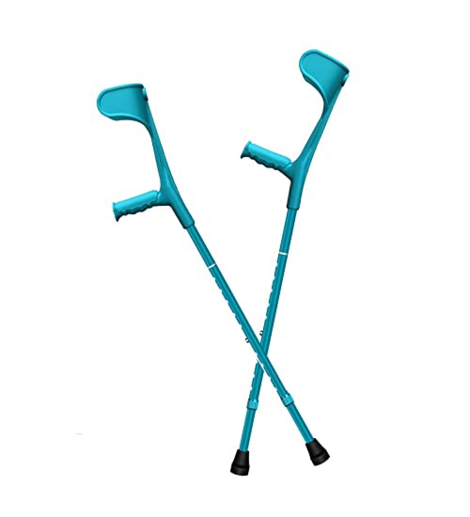1 Pair 2 Units Crutches Adults Medical Forearm Crutches Folding Walking Sticks Adjustable Crutches for Adults and Children with Heights 140-190cm Prosperous Green - Buy Online on GoSupps.com