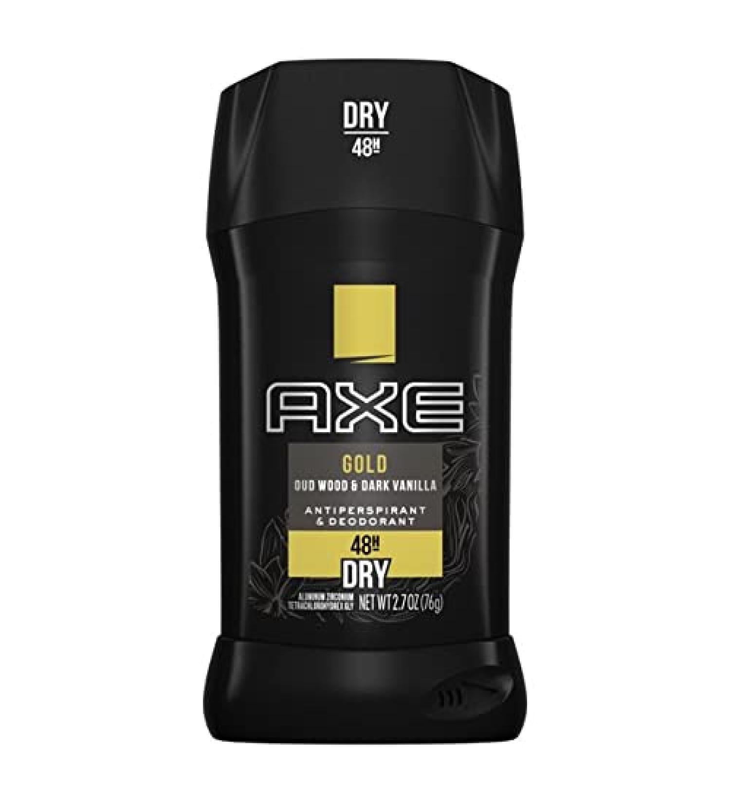 Axe Gold Oud Wood + Dark Vanilla Antiperspirant Deodorant Stick 2.7oz (Pack of 4) - Buy Online on GoSupps.com