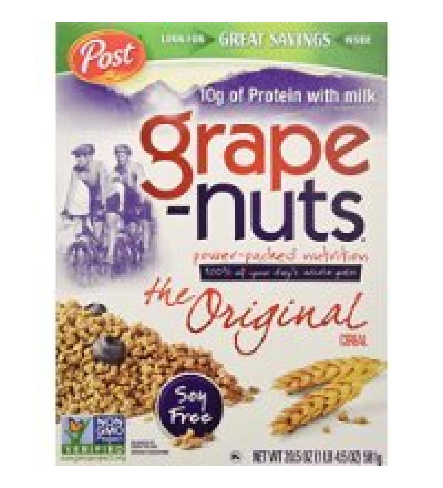 Post Grape-nuts Cereal, 20.5-ounce Boxes the Original (Pack of 4) by N/A