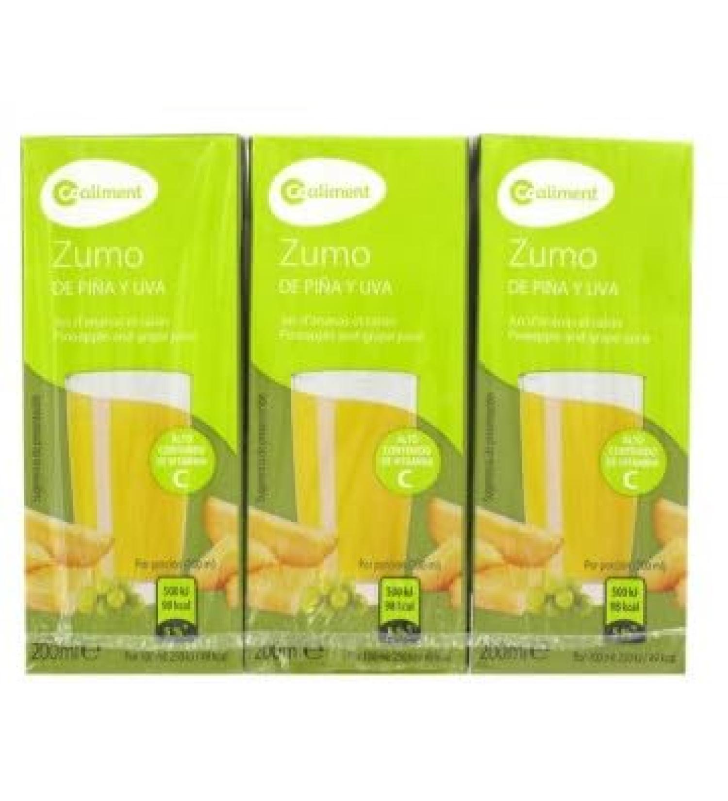 Jus Ananas & Raisin COALIMENT Pack de 3 (6 x 20 cl par pack) Boisson aux fruits rafra chissante